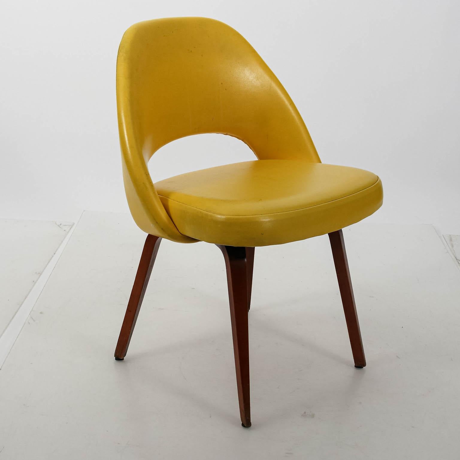Wood Set of Six Eero Saarinen Dining Chairs for Knoll