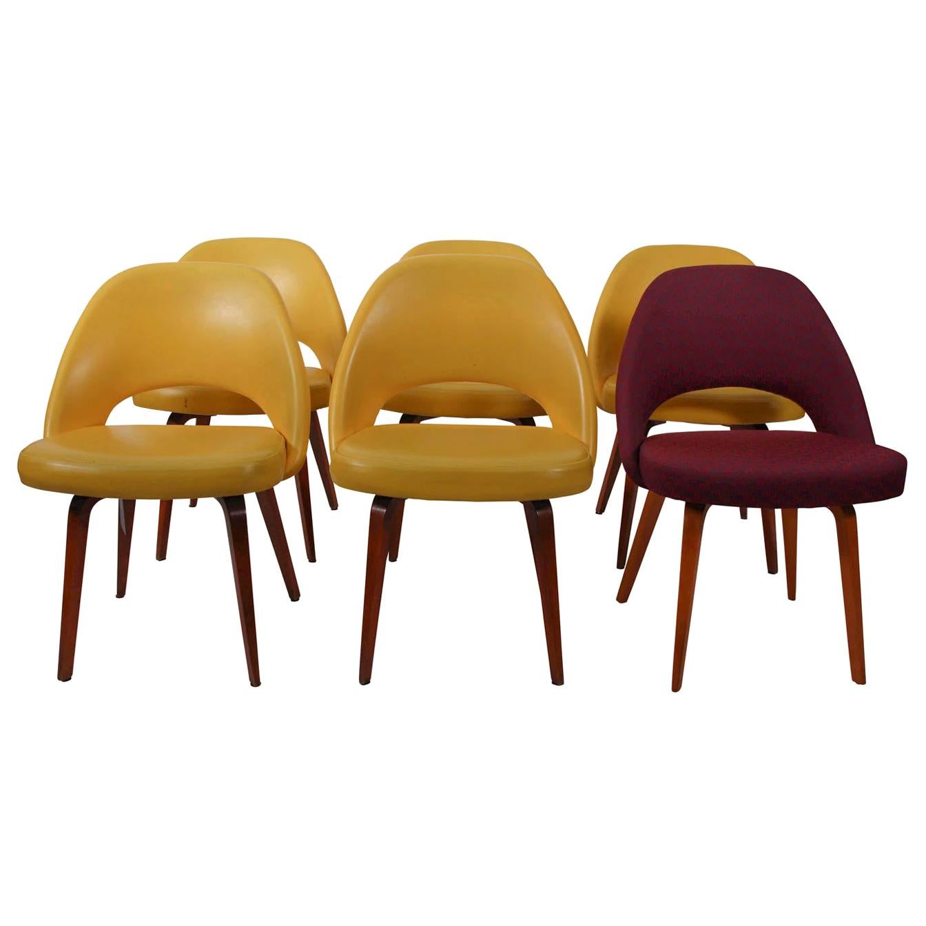 Set of Six Eero Saarinen Dining Chairs for Knoll