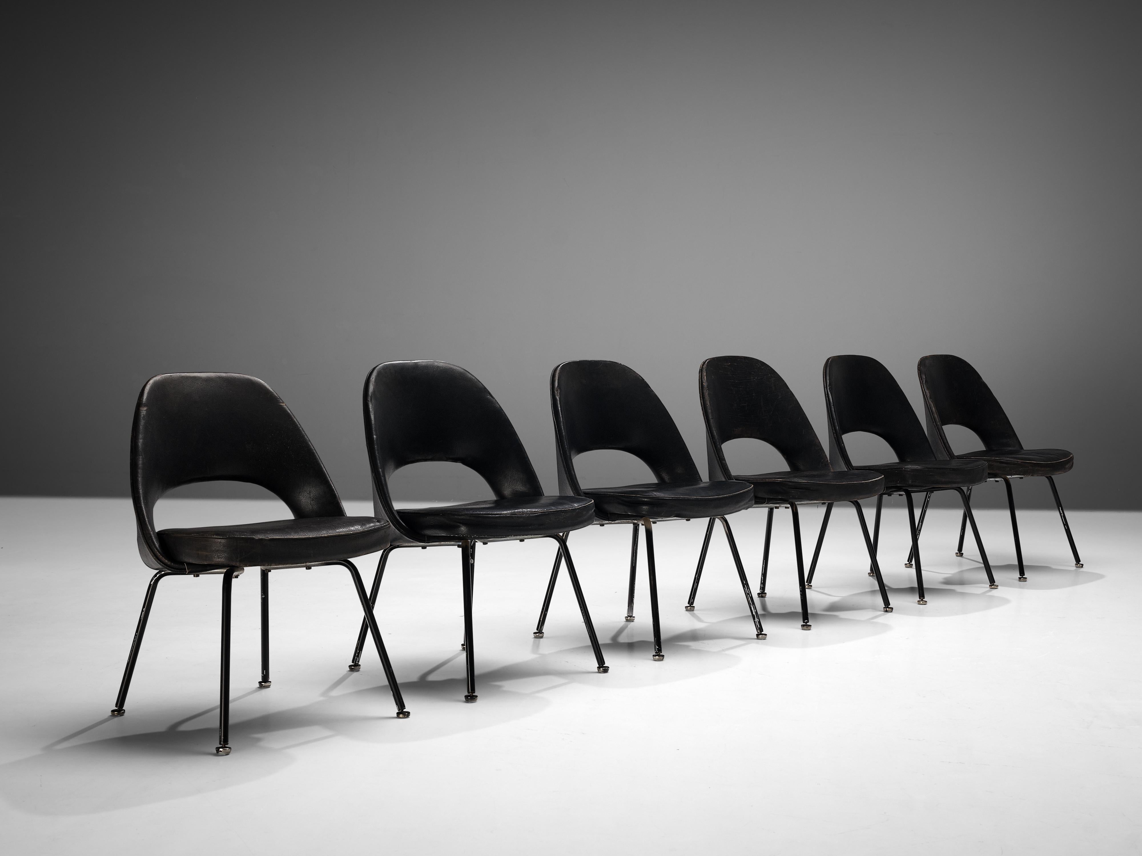 American Set of Six Eero Saarinen for Knoll International Dining Chairs