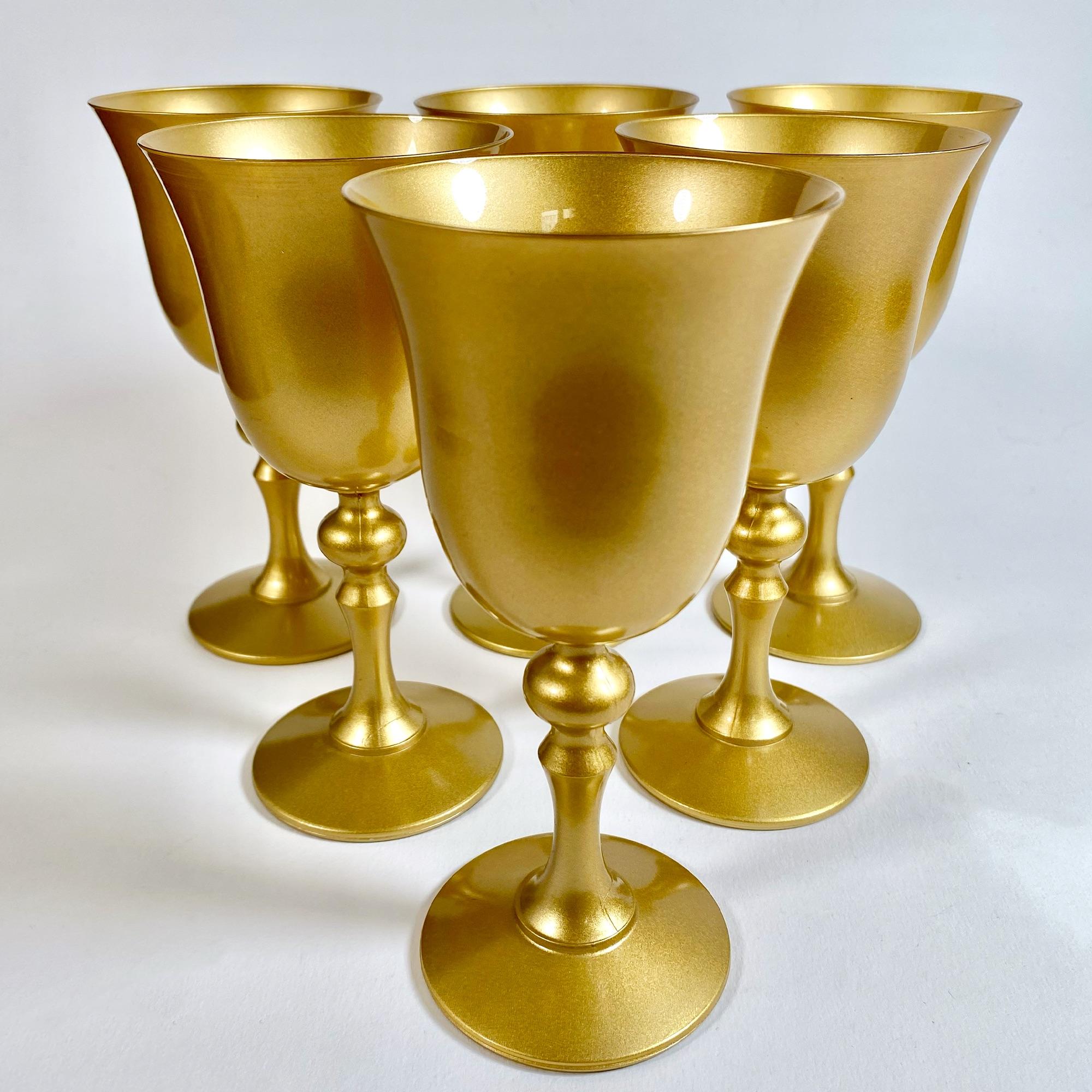 Ensemble de six verres élégants des années 1980 Bon état - En vente à PARIS, FR