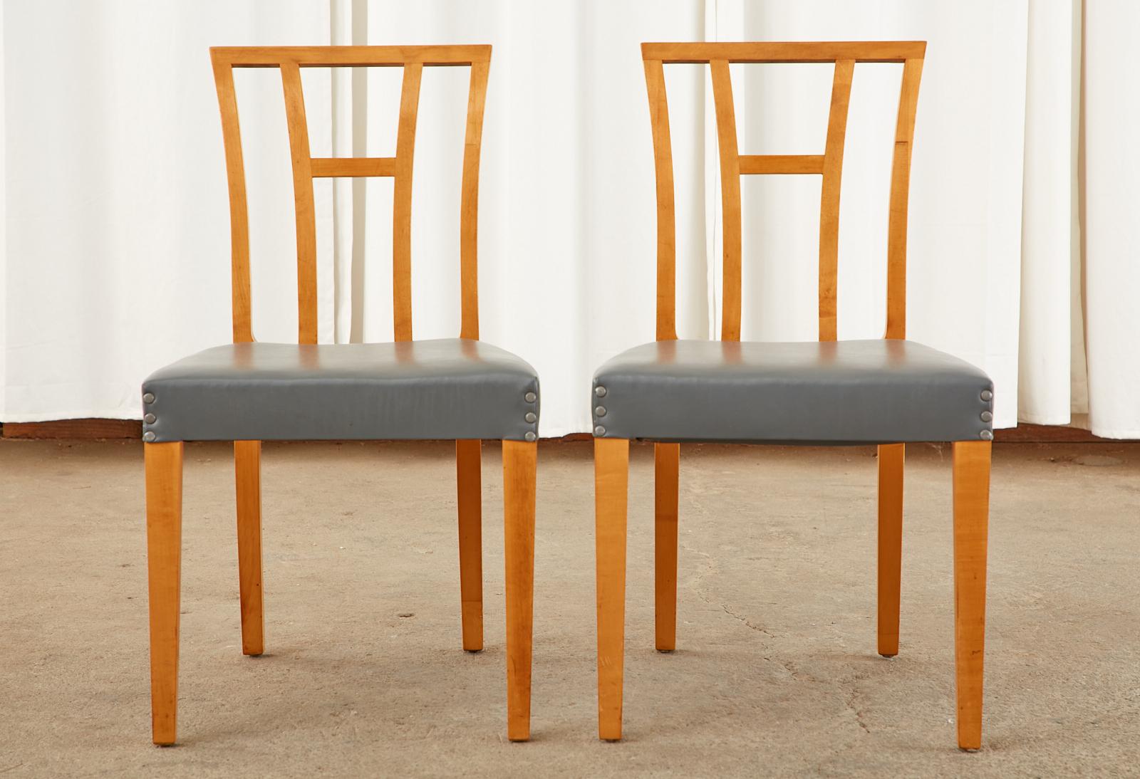 Set of Six Eliel Saarinen Birch Dining Chairs For Sale 2