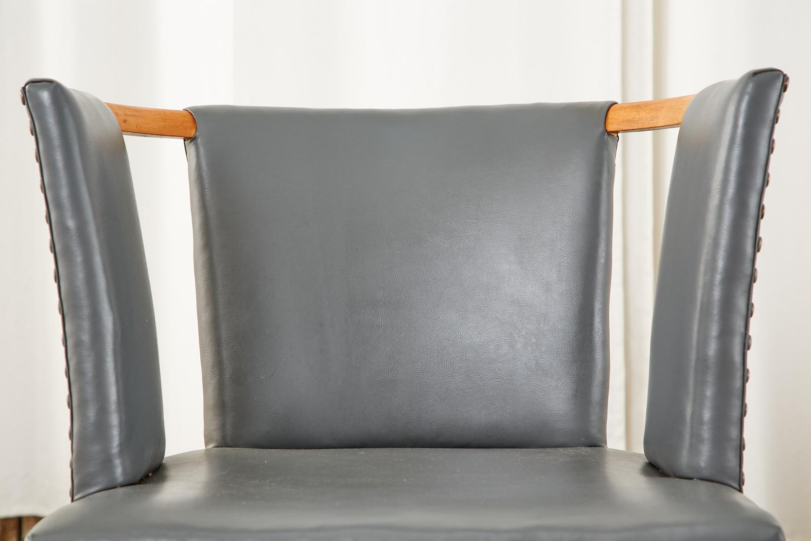 Set of Six Eliel Saarinen Birch Dining Chairs For Sale 7