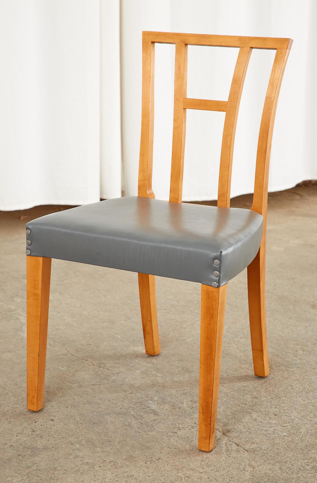 American Set of Six Eliel Saarinen Birch Dining Chairs For Sale