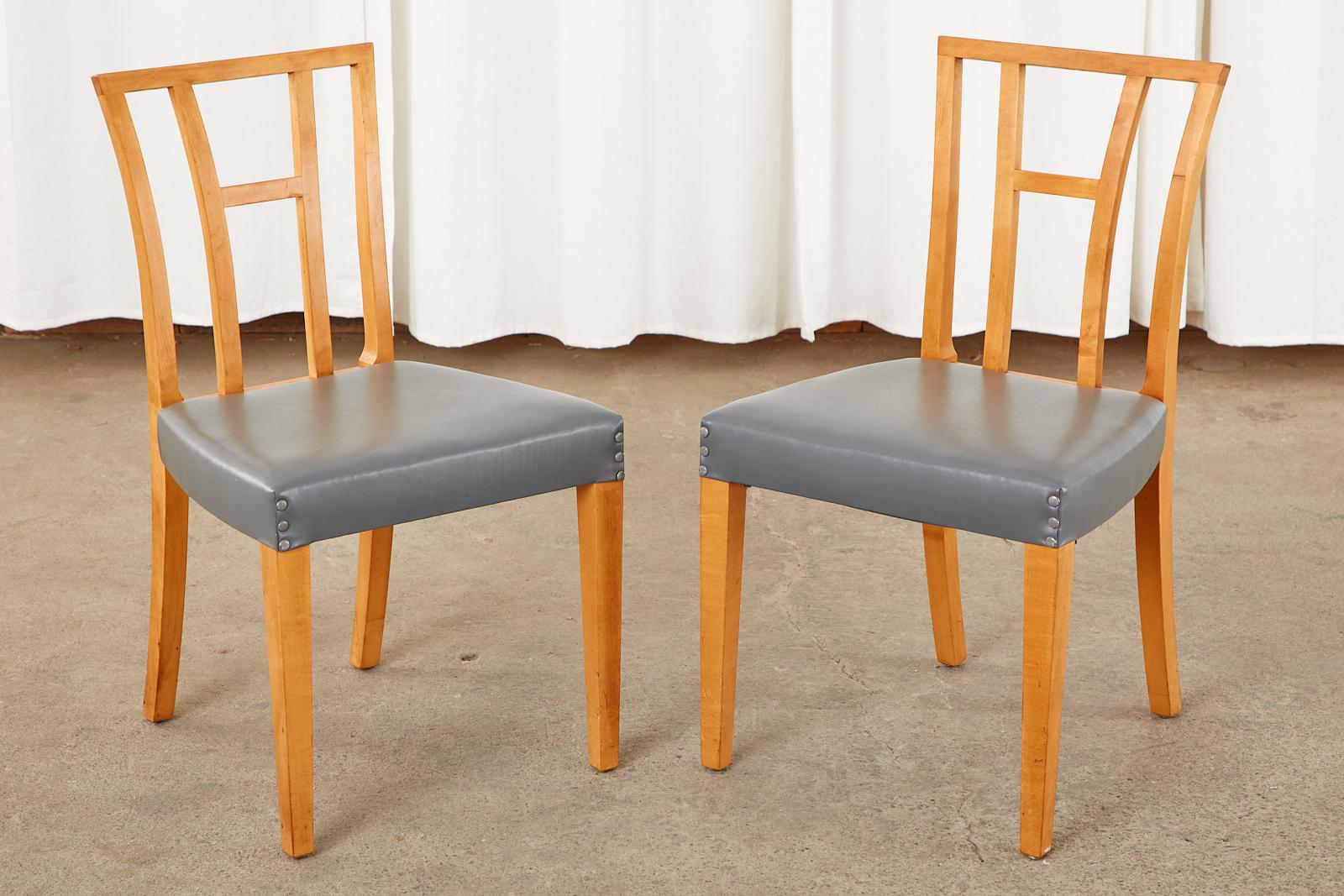 Set of Six Eliel Saarinen Birch Dining Chairs For Sale 1