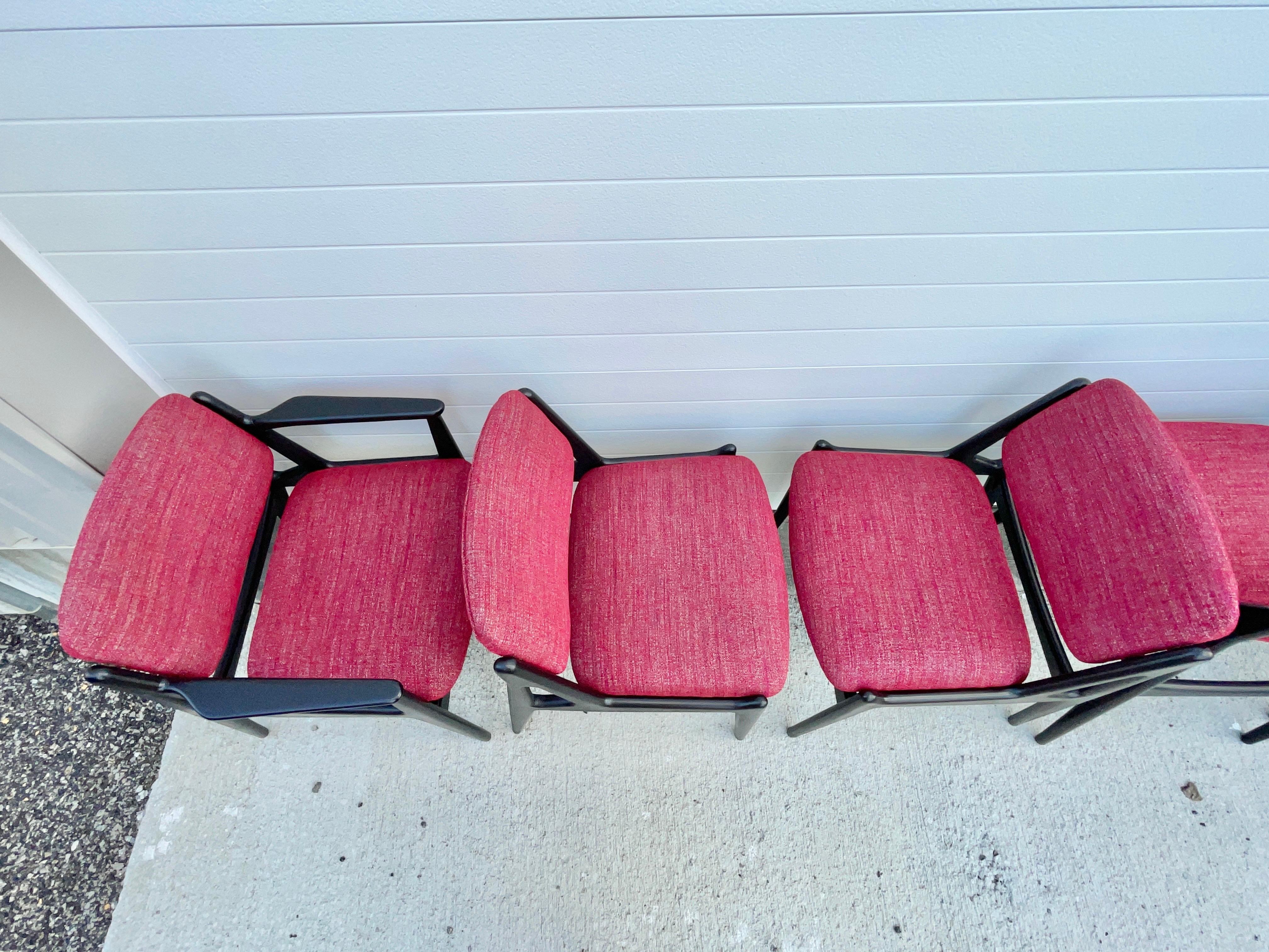 Mid-20th Century Set of Six Ella Tilt-Back Dining Chairs by Arne Vodder for Vamo Sonderborg For Sale