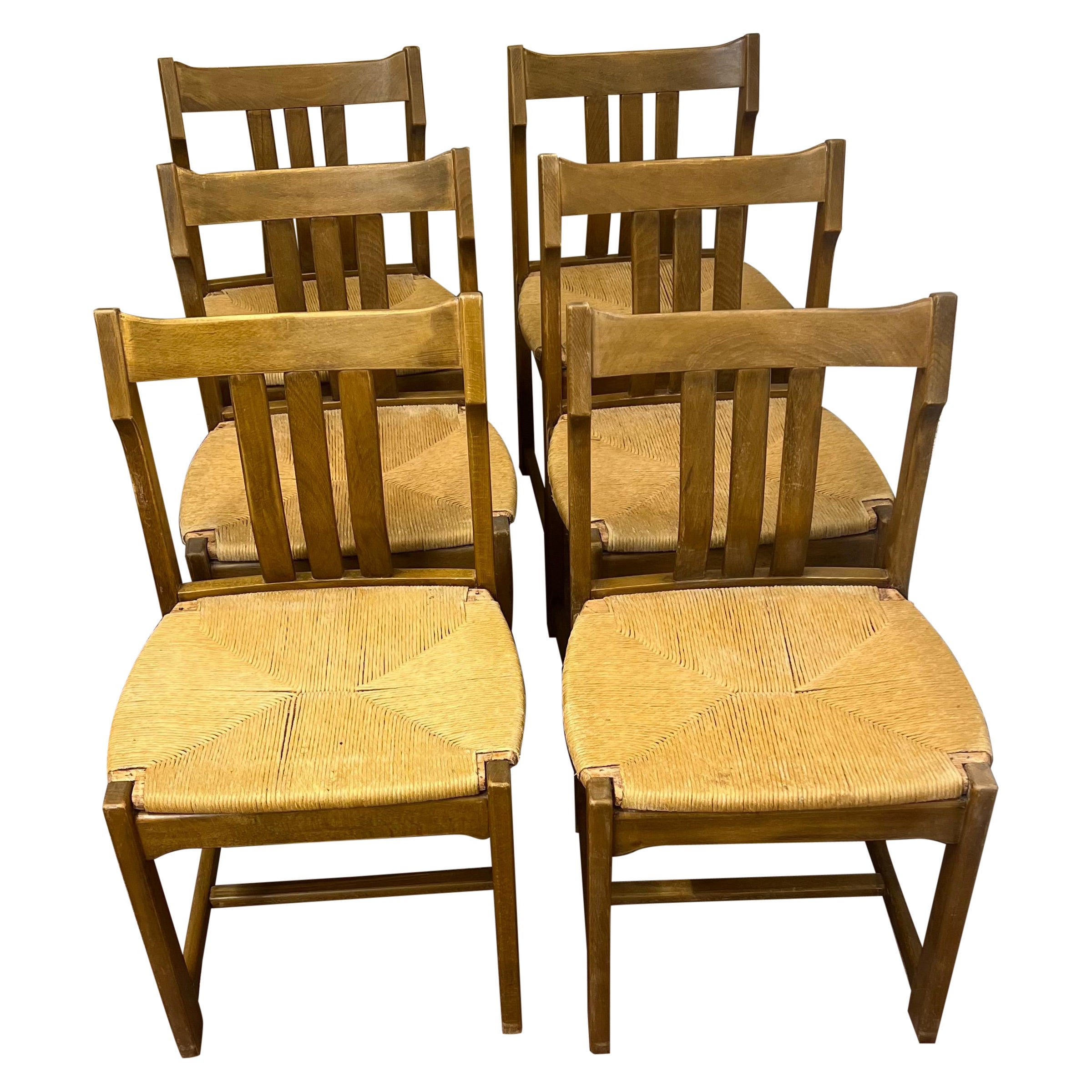 Set of six elm chairs Regain