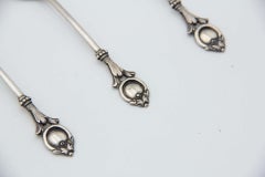 Set of six embossed teaspoons