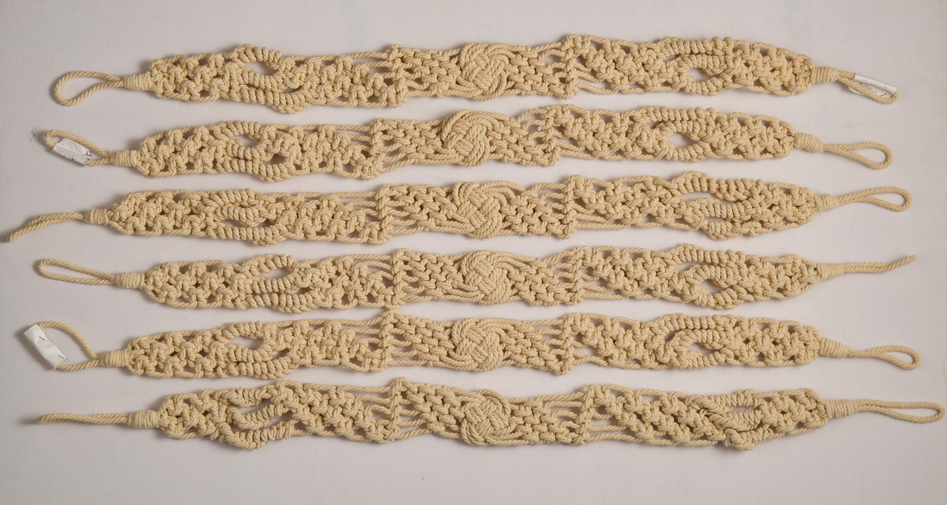 Set of six natural cotton embrasses, perfect for gathering Your curtains on one side in a country or minimal house.