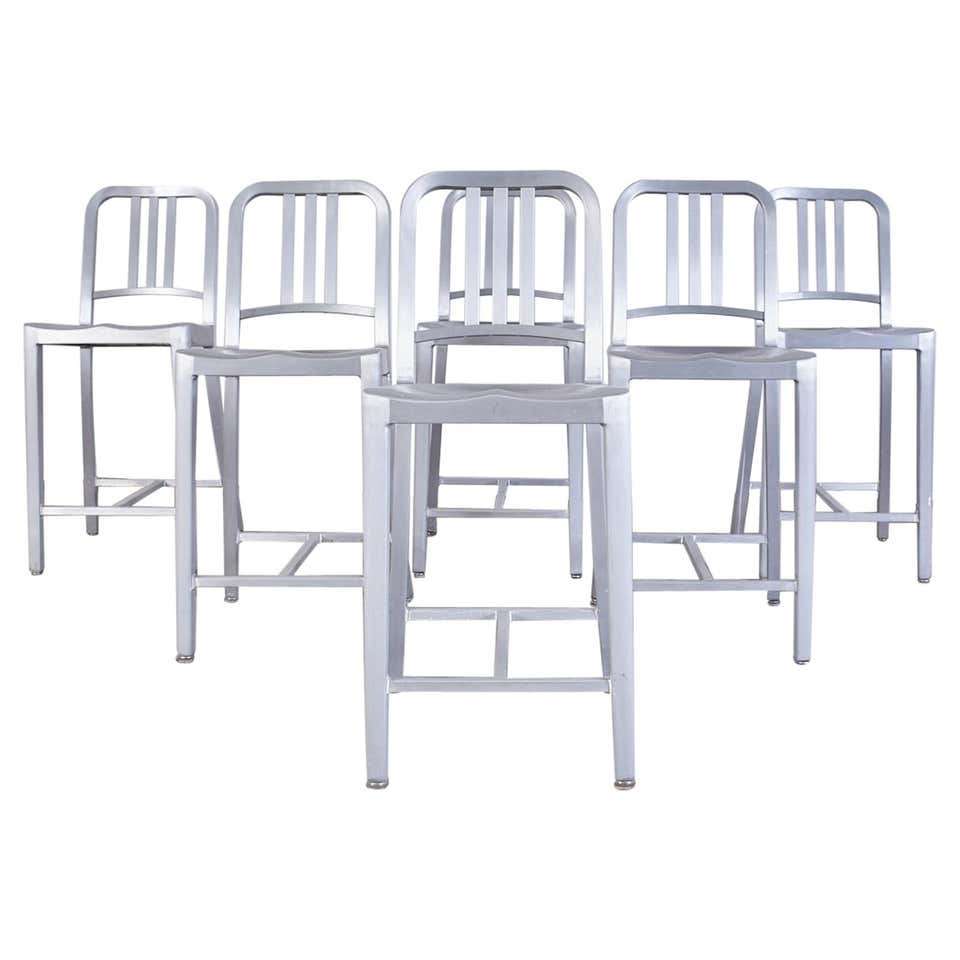 Emeco Lancaster Counter Stool in Dark Aluminum and Ash by Michael Young ...