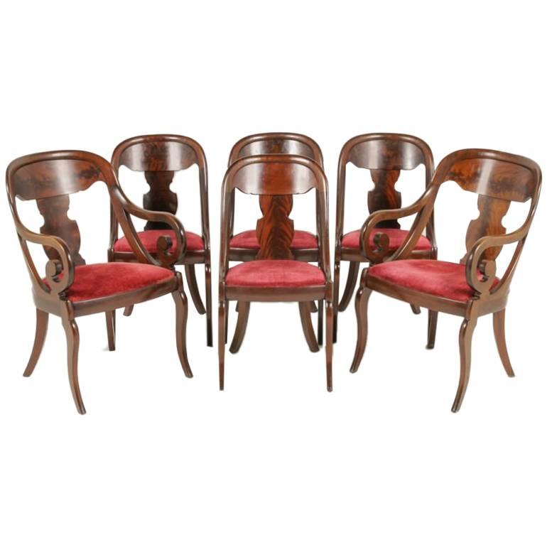 Set of Six Empire Dining Chairs 