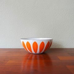 Set of Six Enamel Lotus Bowls by Grete Prytz Kittelsen for Cathrineholm, 1960s