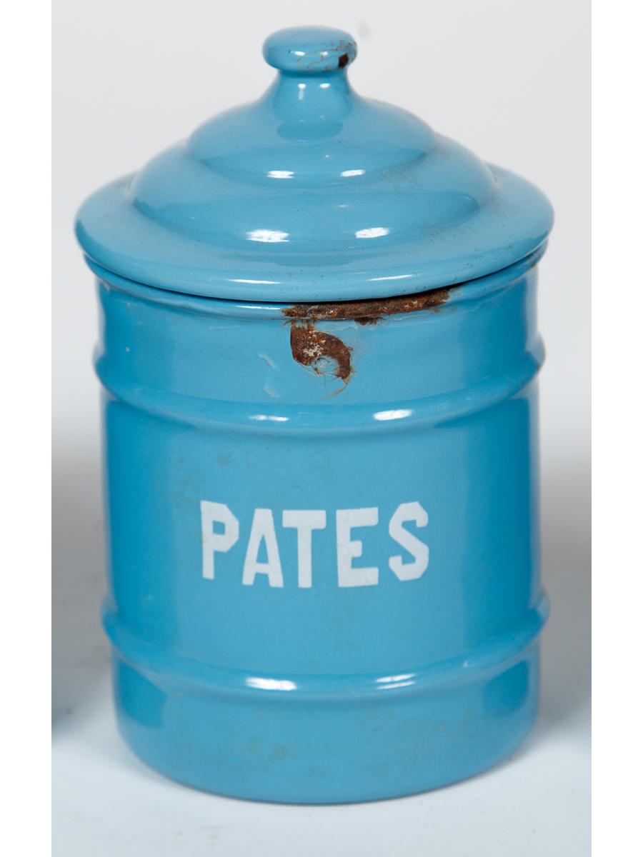 Juego de seis botes de esmalte, Bélgica, hacia 1920 en venta 3
