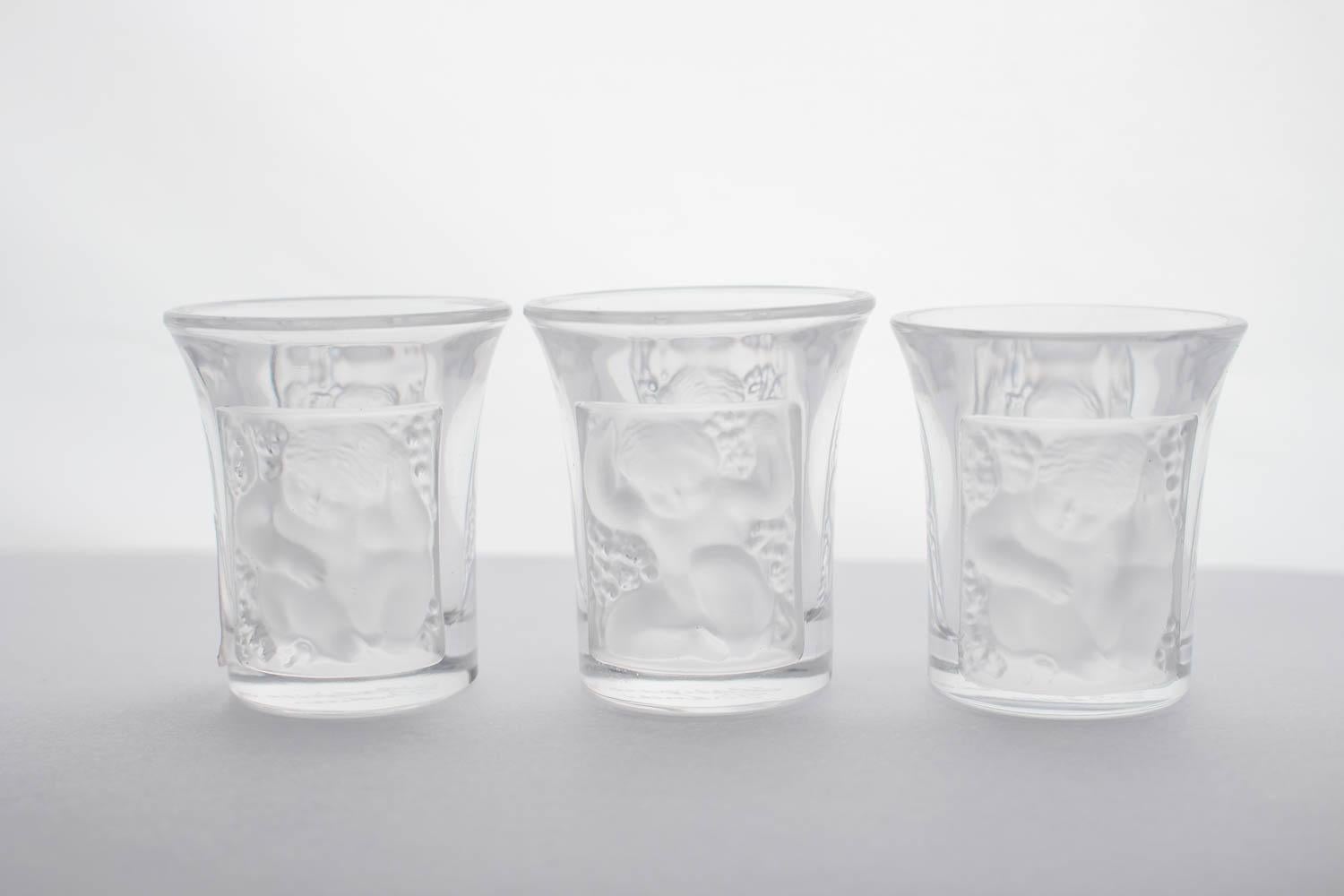 Art Deco Set of Six Enfants Liquor Shot Glass