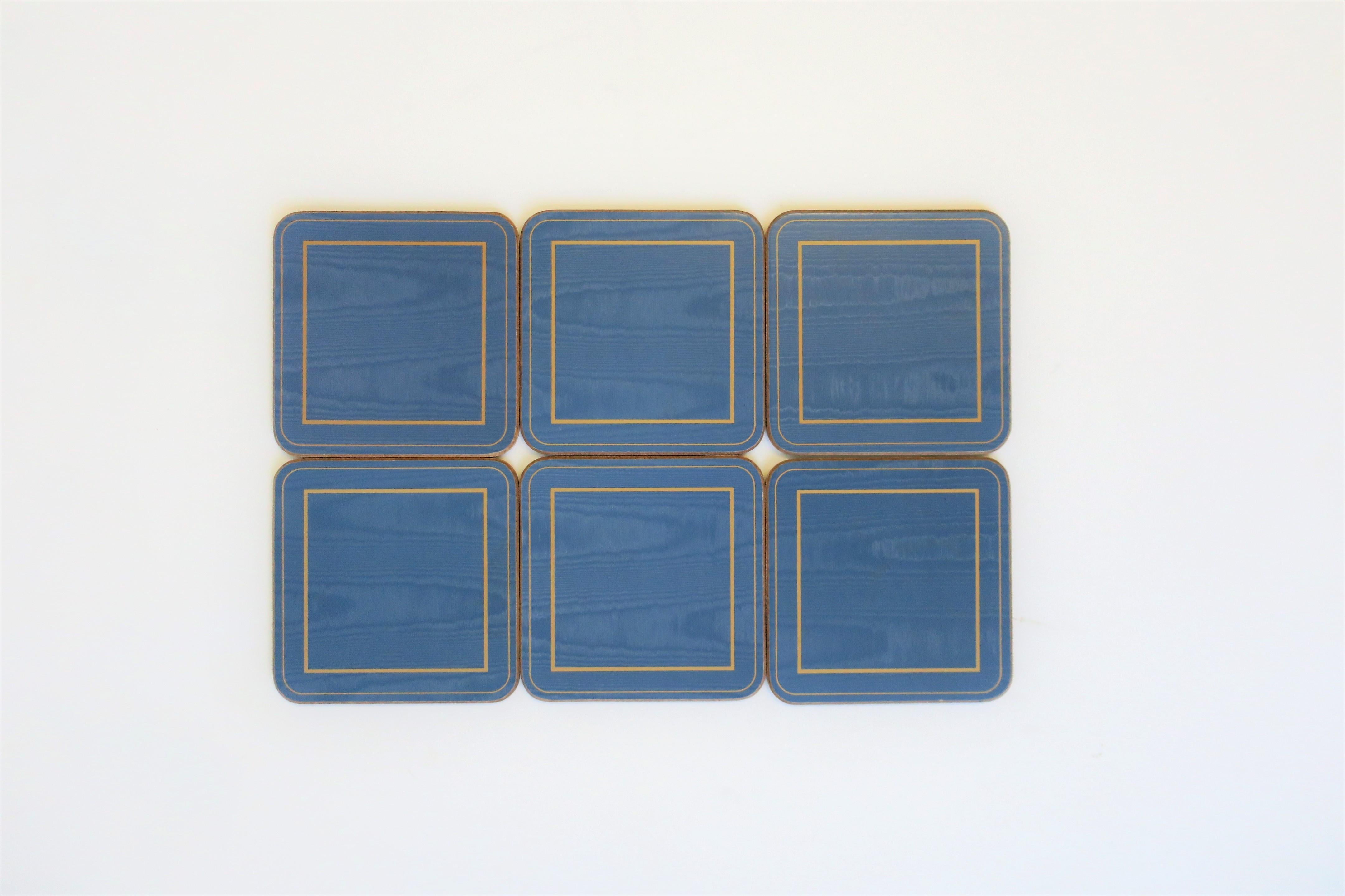 blue coasters for drinks