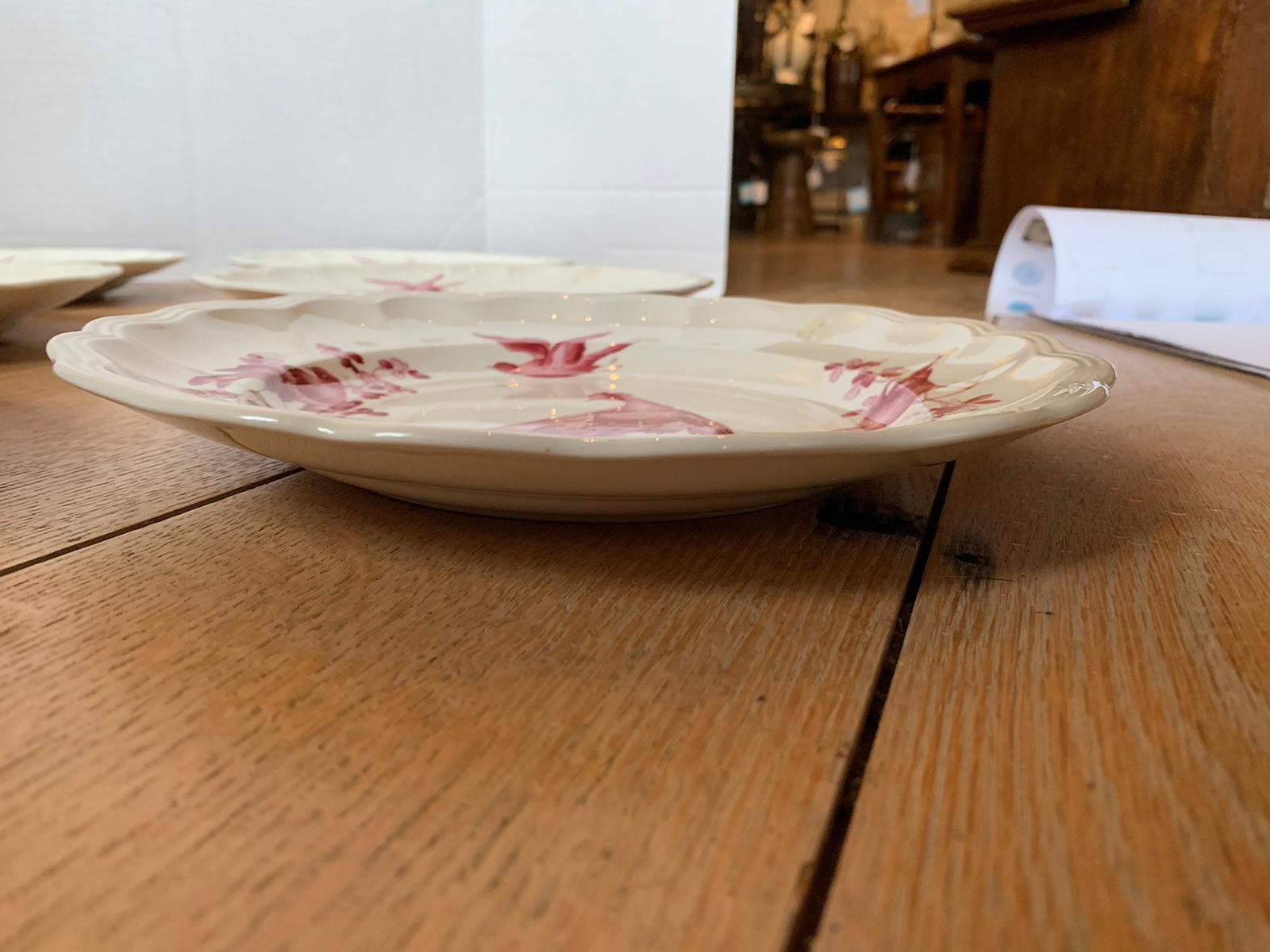 Set of Six English Copeland Spode Chelsea Bird Pattern Dinner Plates, Marked For Sale 8