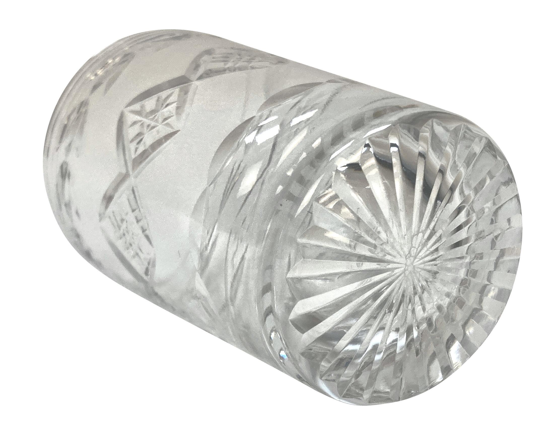 Satz von sechs englischen geschliffenen Glasbechern (Englisch) im Angebot