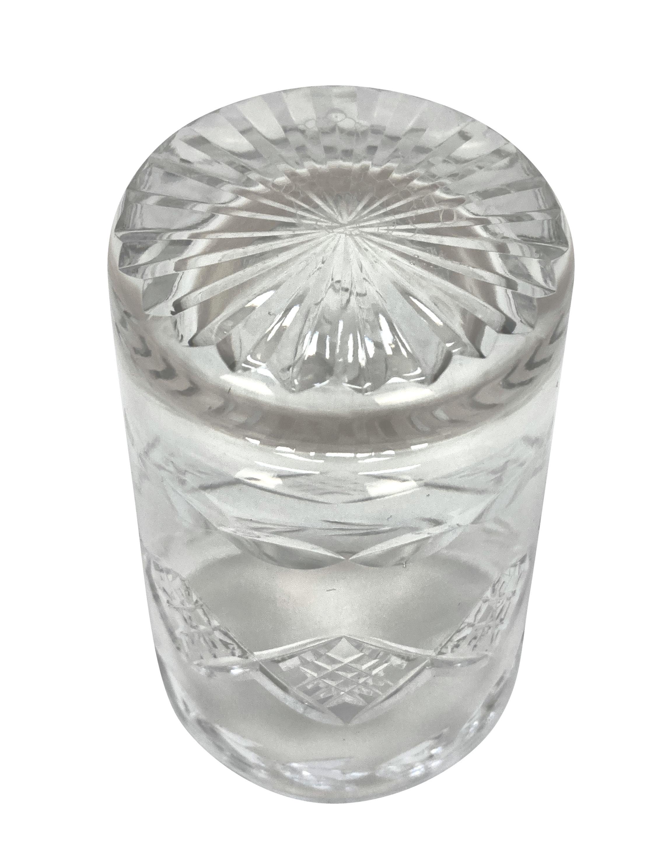 Satz von sechs englischen geschliffenen Glasbechern (Frühes 20. Jahrhundert) im Angebot