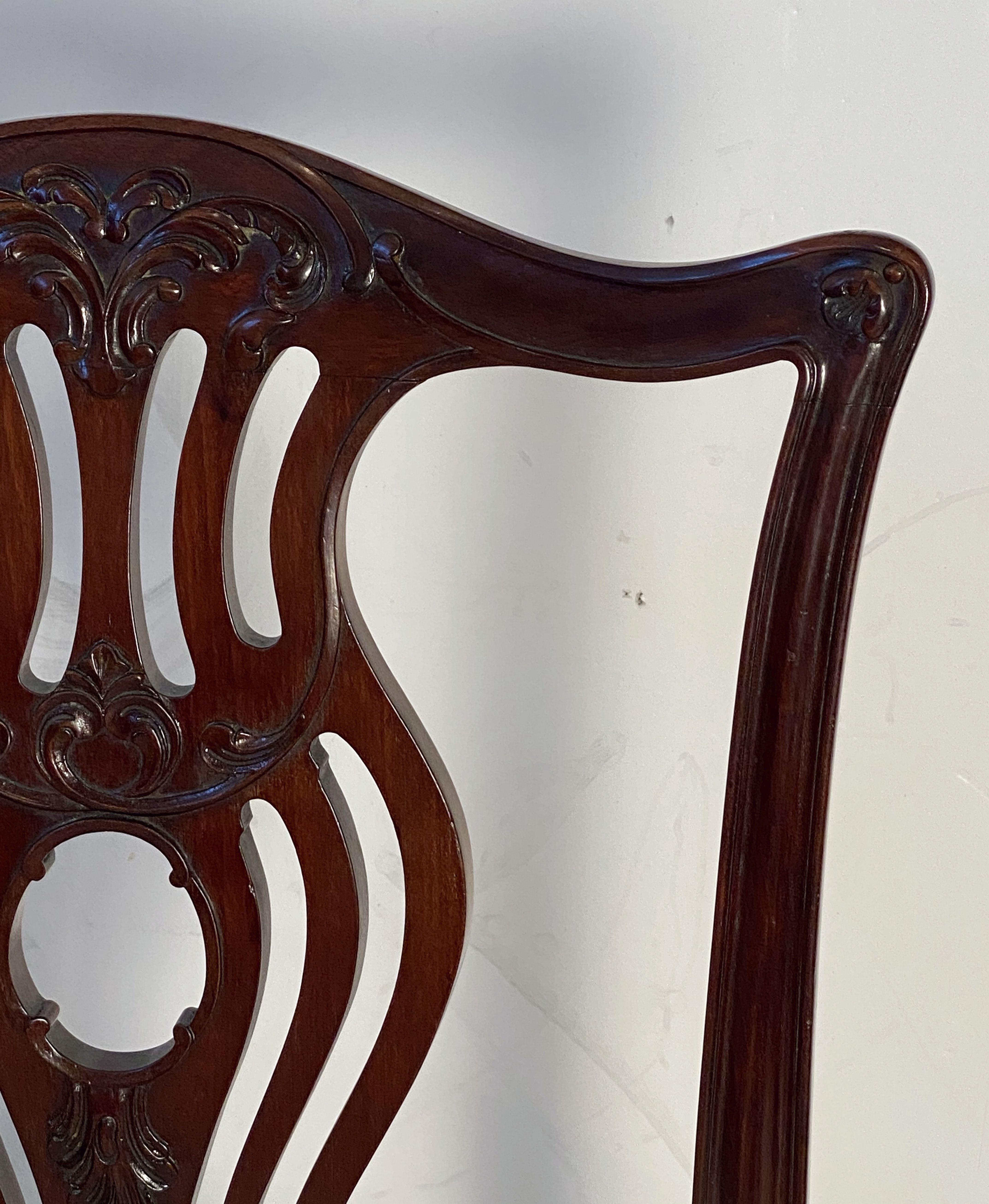 Set of Six English Dining Chairs of Mahogany in the Art Nouveau Style 7