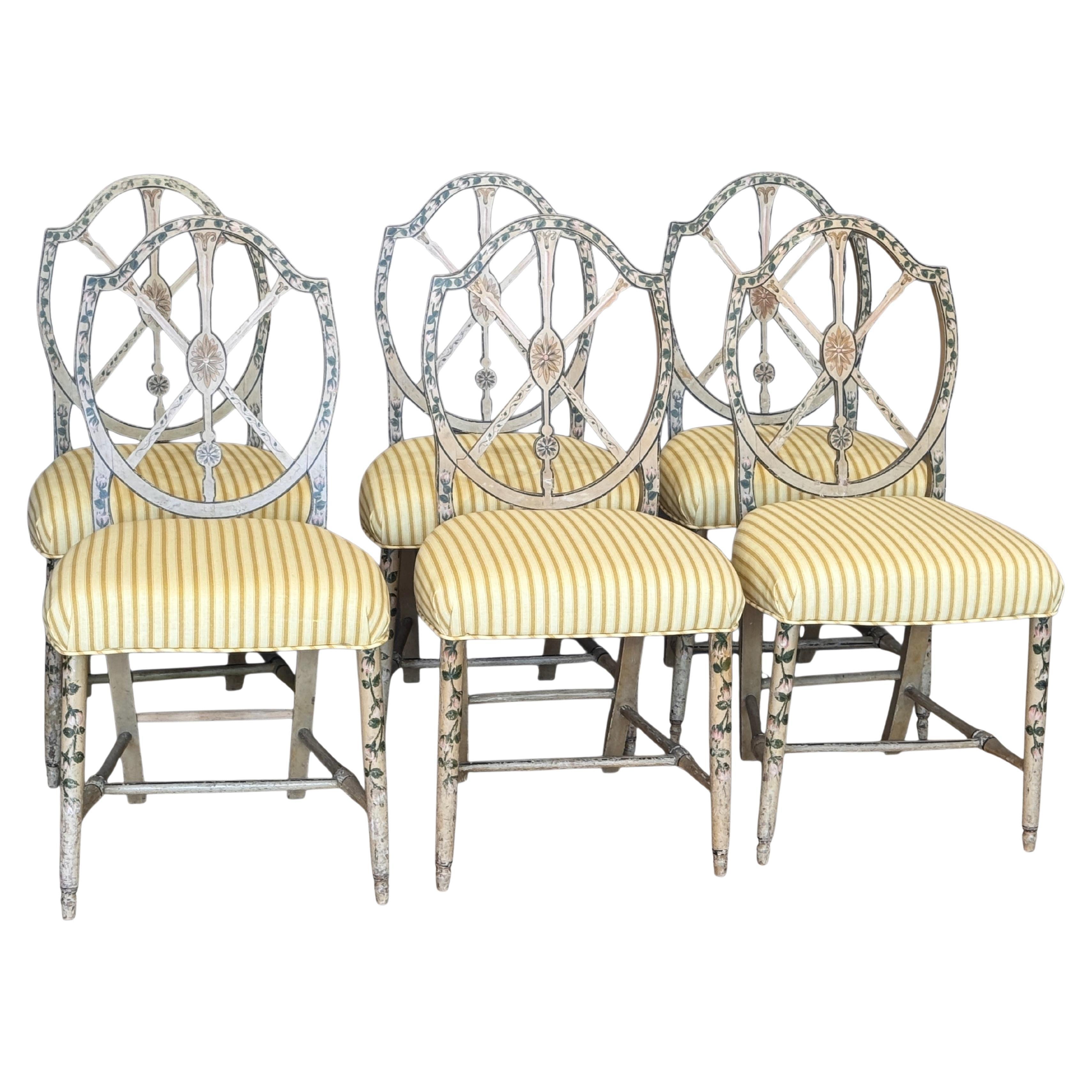 Set of Six English George III Style Wheel-back Dining Chairs For Sale