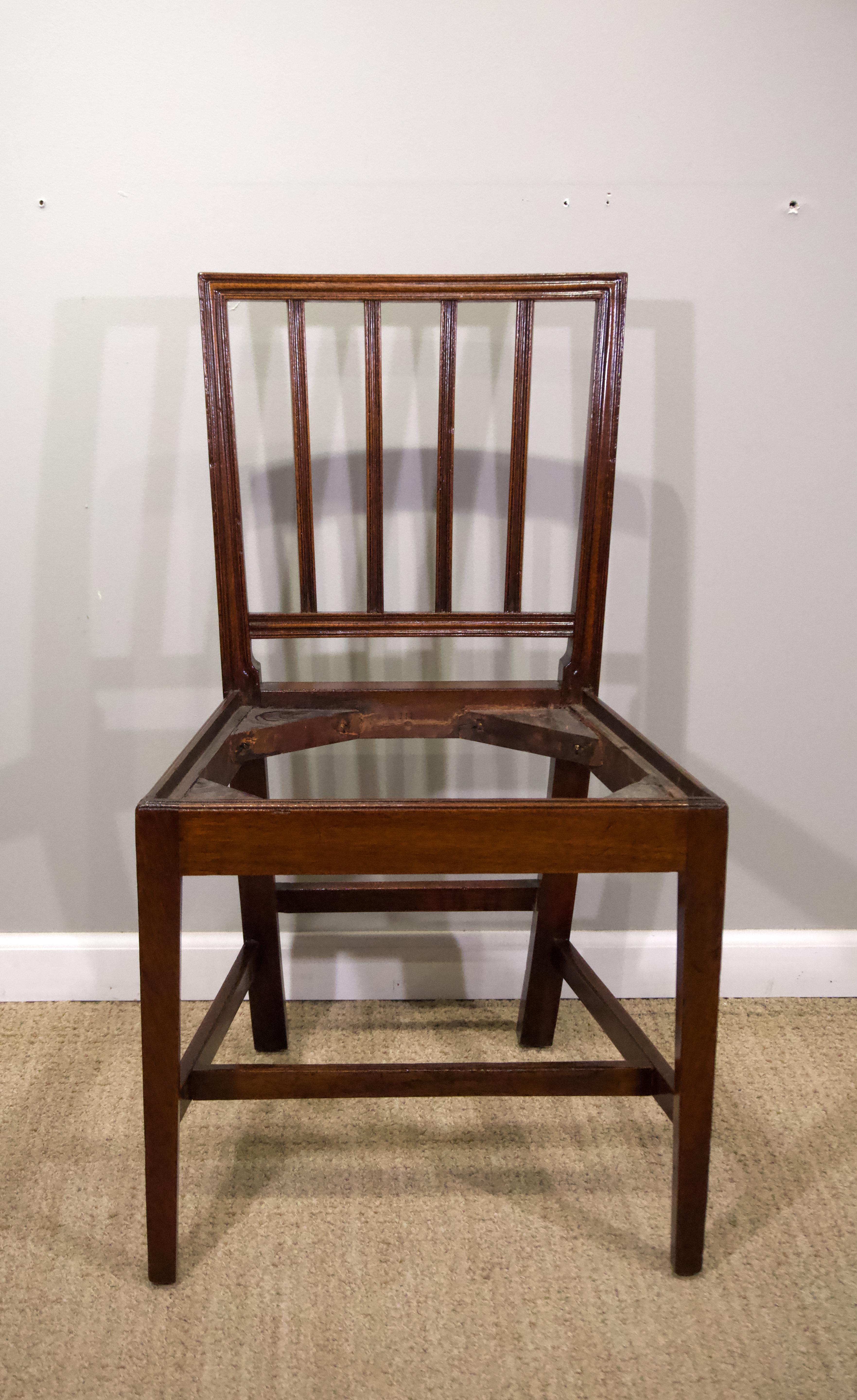 Set of Six English Mahogany Dining Chairs In Good Condition In New York, NY