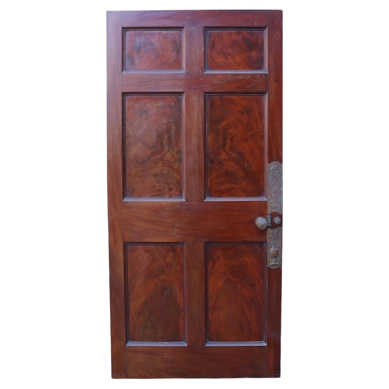 Antique Mahogany Six Panel Door at 1stDibs