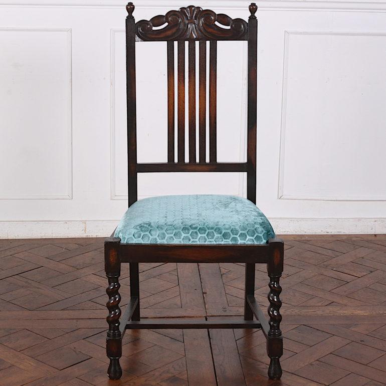 Arts and Crafts Set of Six English Oak Arts & Crafts Style Dining Chairs