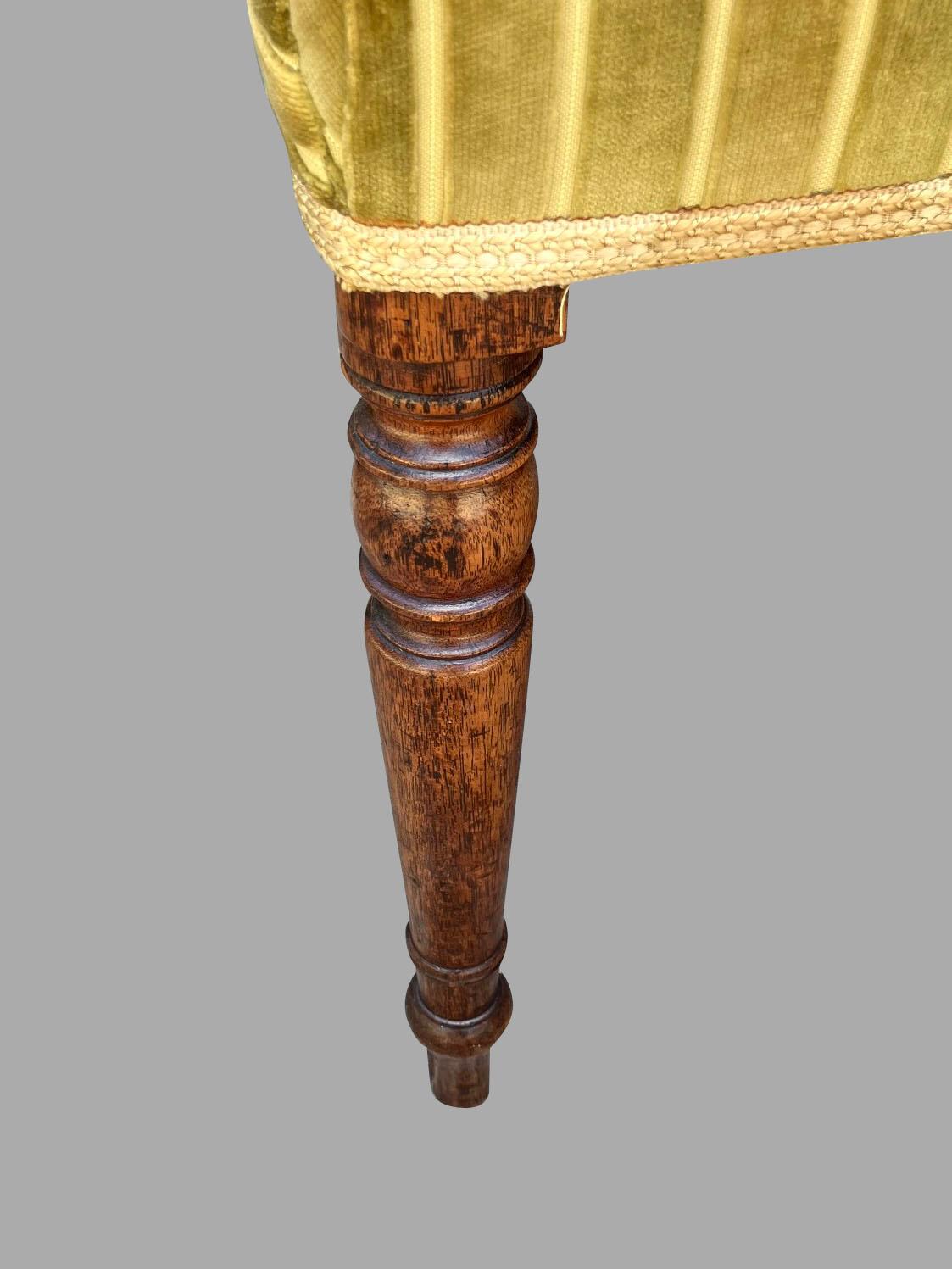 19th Century Set of Six English Regency Period Mahogany Brass Inlaid Side Chairs