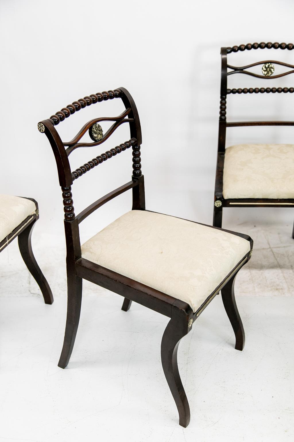 Set of Six English Regency Side Chairs For Sale 3