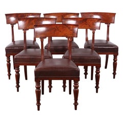 Set of Six English Regency Solid Mahogany Dining Chairs C.1825