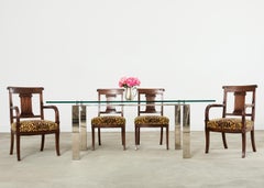 Set of Six English Regency Style Anglo-Indian Dining Chairs
