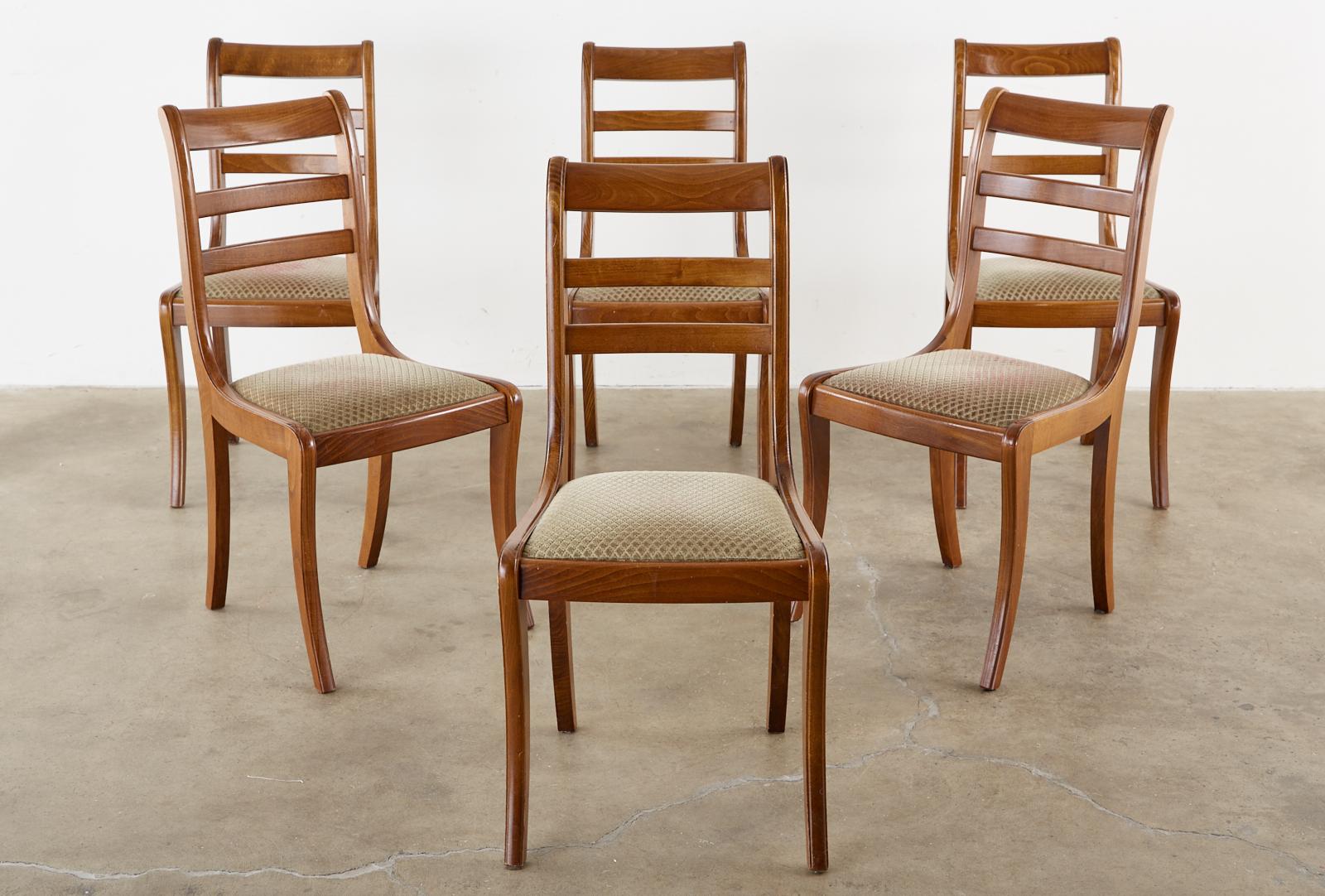 Set of Six English Regency Style Dining Chairs In Good Condition In Rio Vista, CA