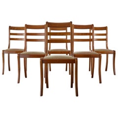 Set of Six English Regency Style Dining Chairs