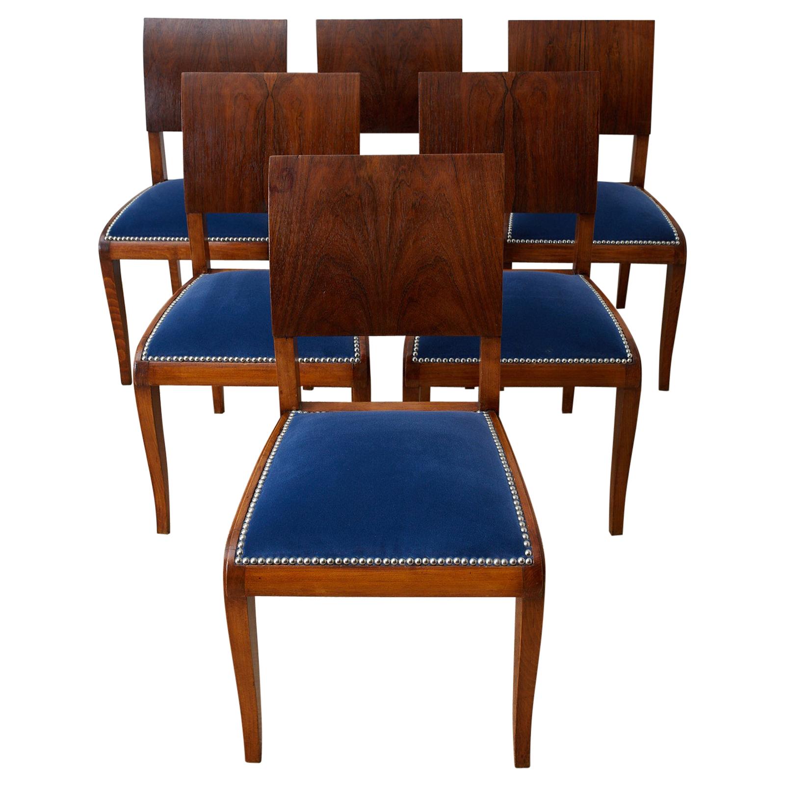 Set of Six English Regency Style Rosewood Dining Chairs