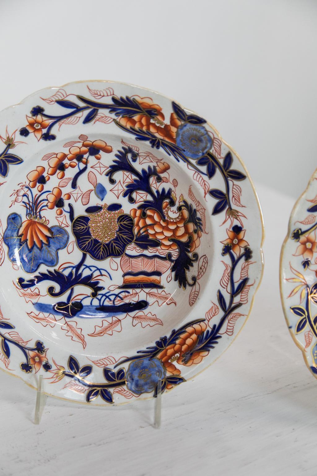 Set of Six English Staffordshire Plates In Good Condition For Sale In Wilson, NC