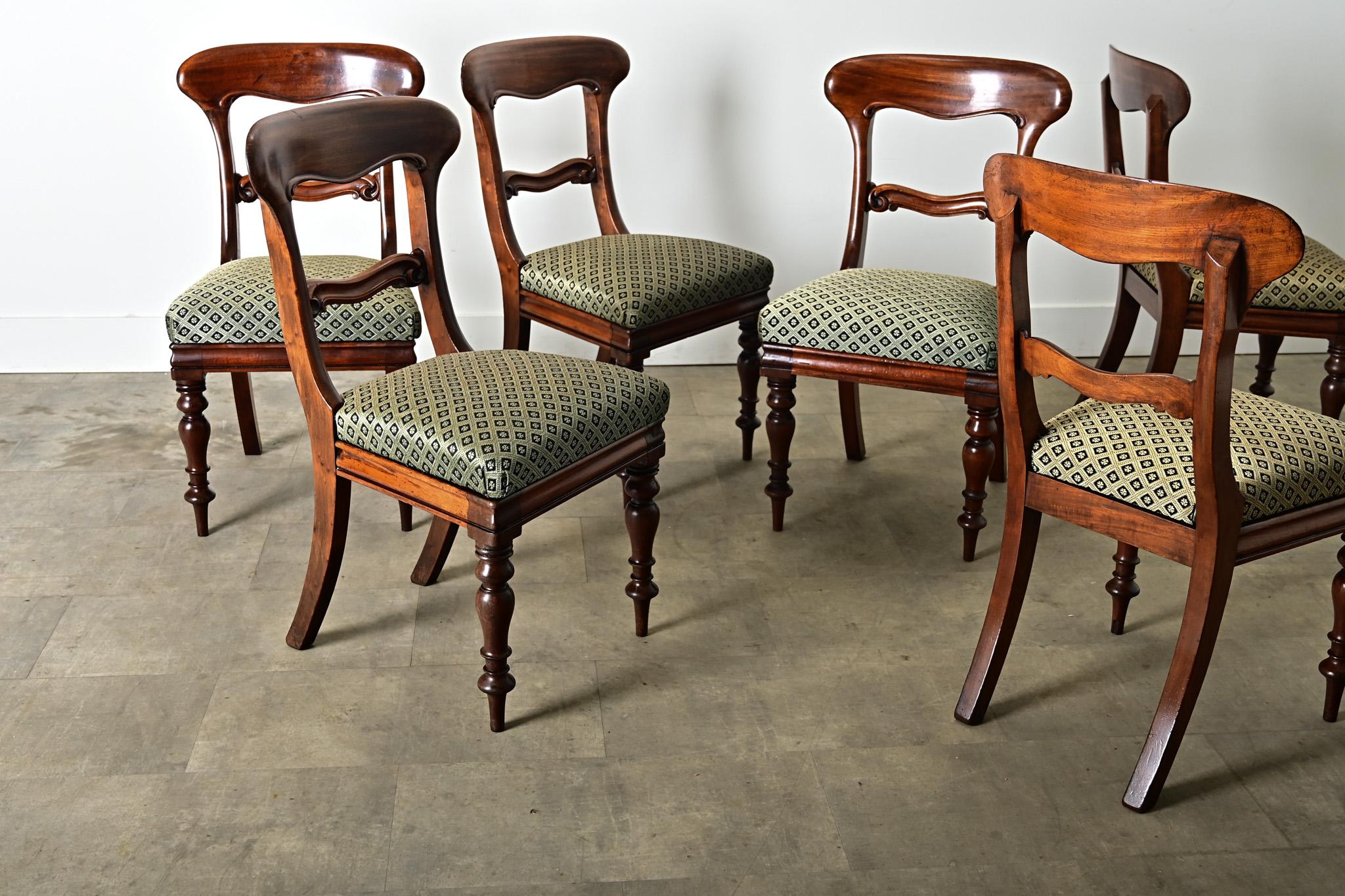 Ensemble de six chaises de salle à manger victoriennes anglaises en vente 6