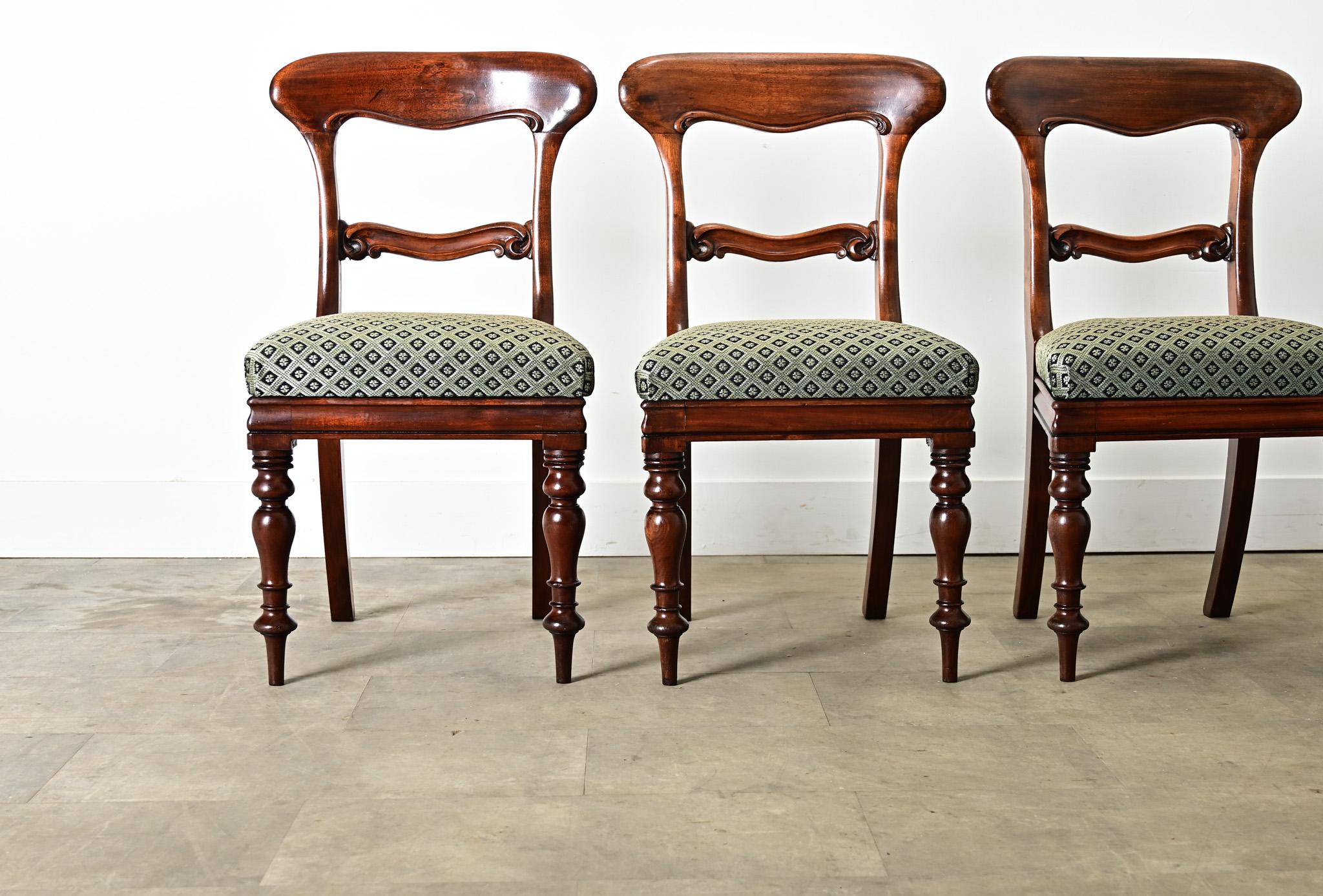 Ensemble de six chaises de salle à manger victoriennes anglaises en vente 1