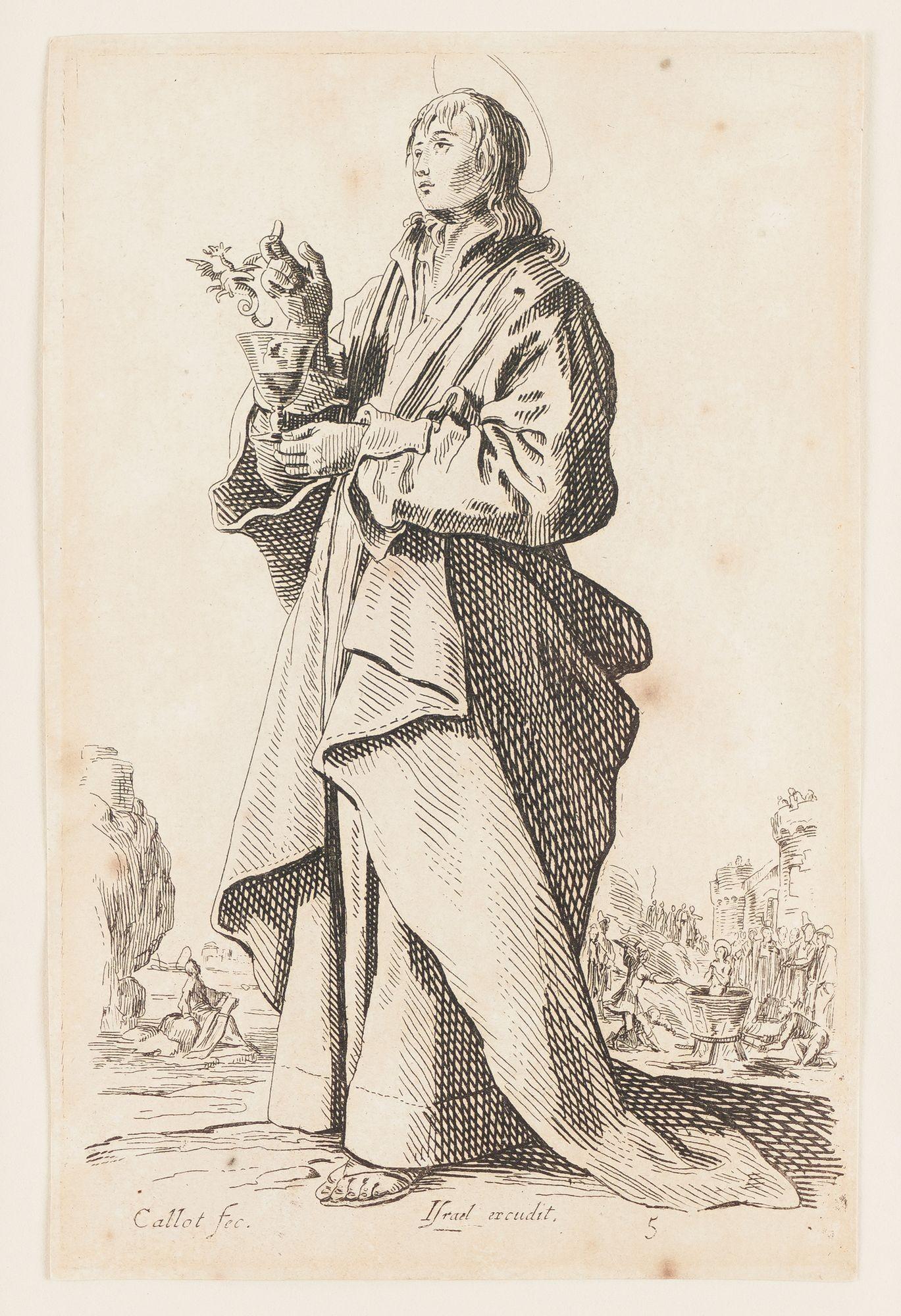 Papier Ensemble de six gravures de figures bibliques de Jacques Callot, 1631 en vente