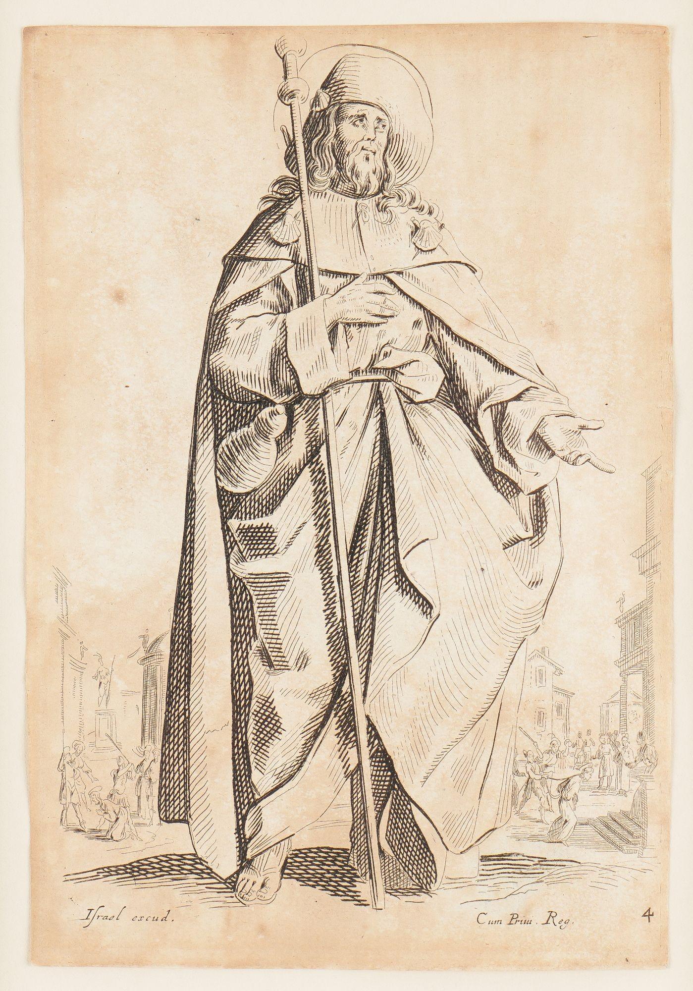 Conjunto de seis grabados de figuras bíblicas de Jacques Callot, 1631 en venta 2