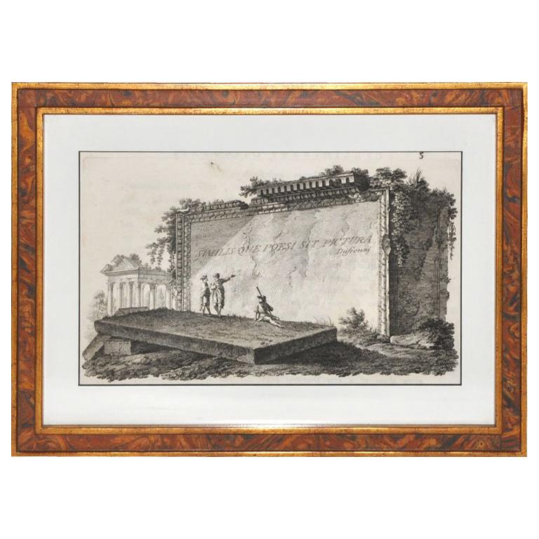 Set of Six Engravings with Ancient Roman Themes For Sale