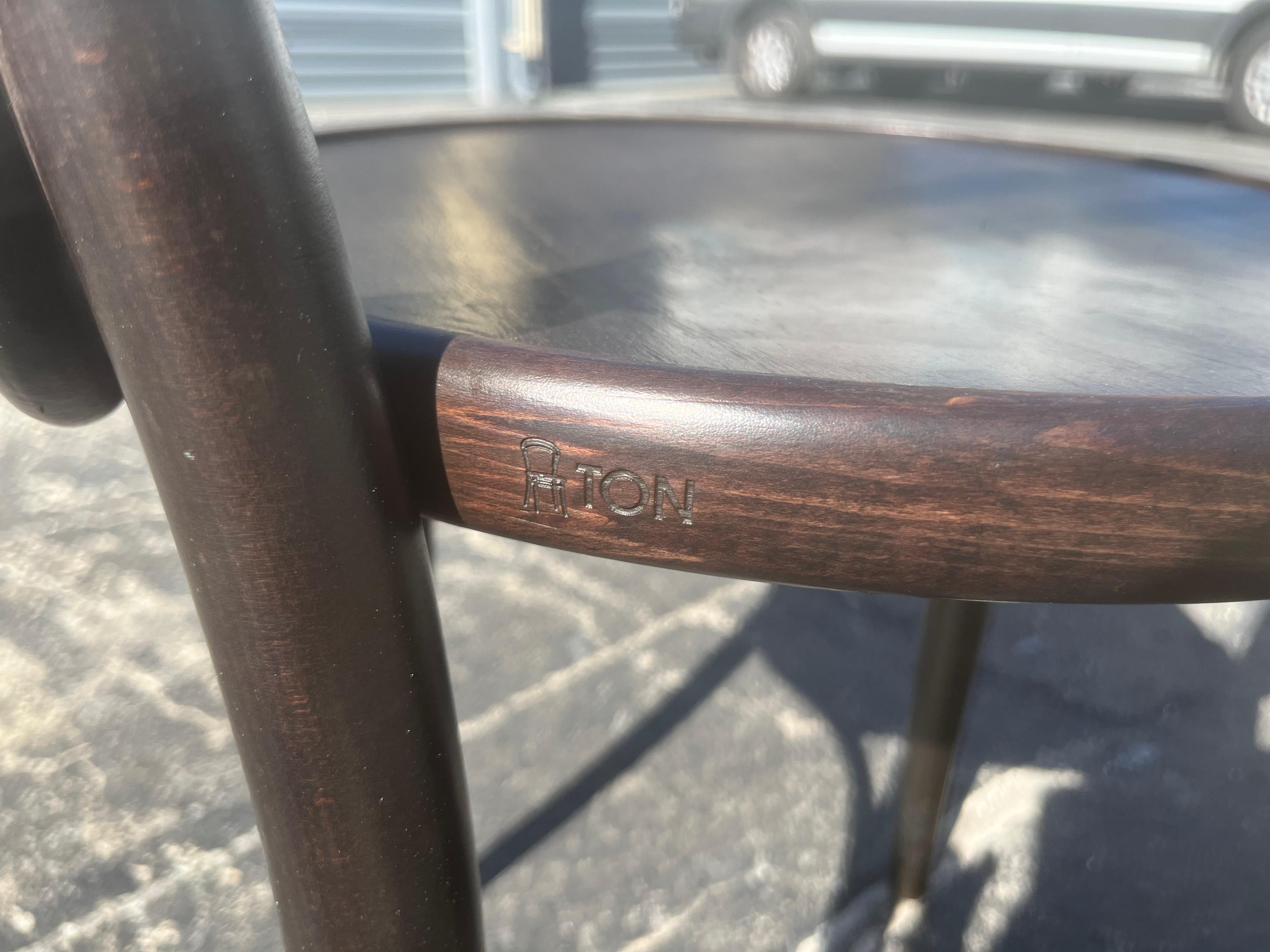 Set of Six Era Chairs by Ton, Bentwood Chairs, Thonet Style For Sale 5