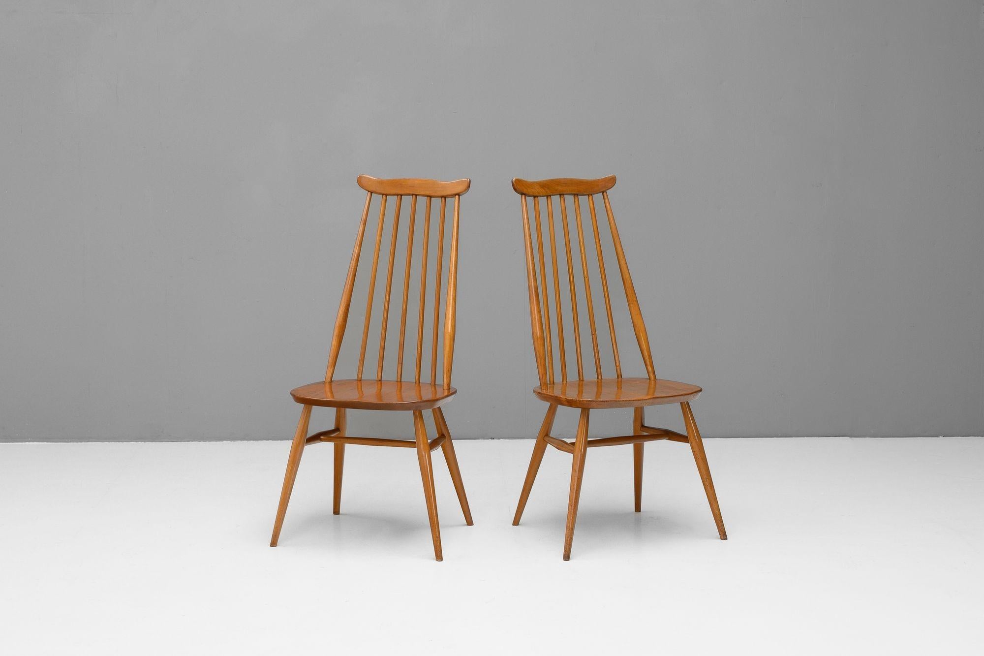 Milieu du XXe siècle Ensemble de six chaises de salle à manger Ercol Goldsmith en vente