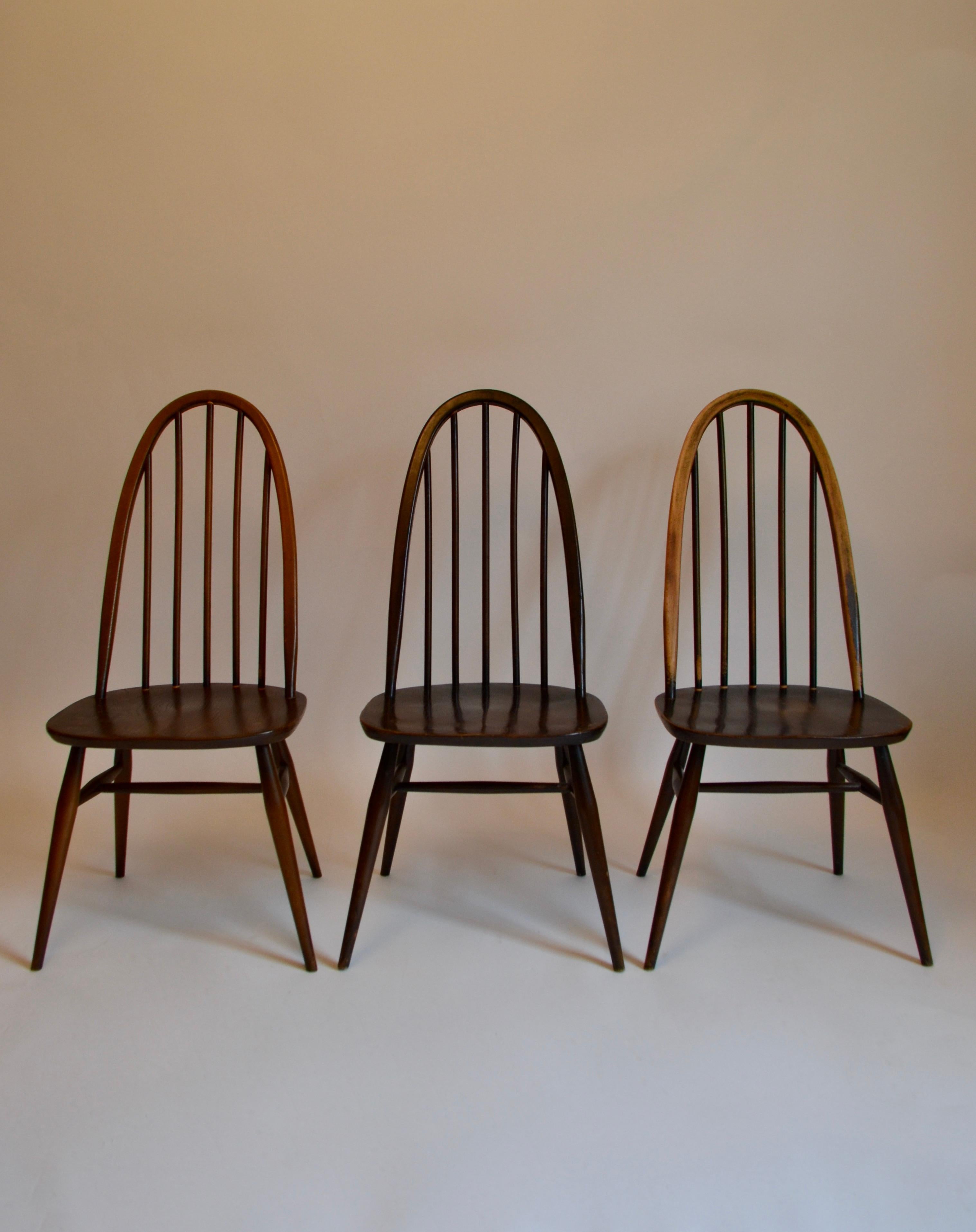 Set of Six Ercol Quaker Dining Chairs, 1960s 1