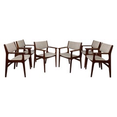 Set of Six Erik Buch Danish Teak Dining Armchairs, circa 1970s