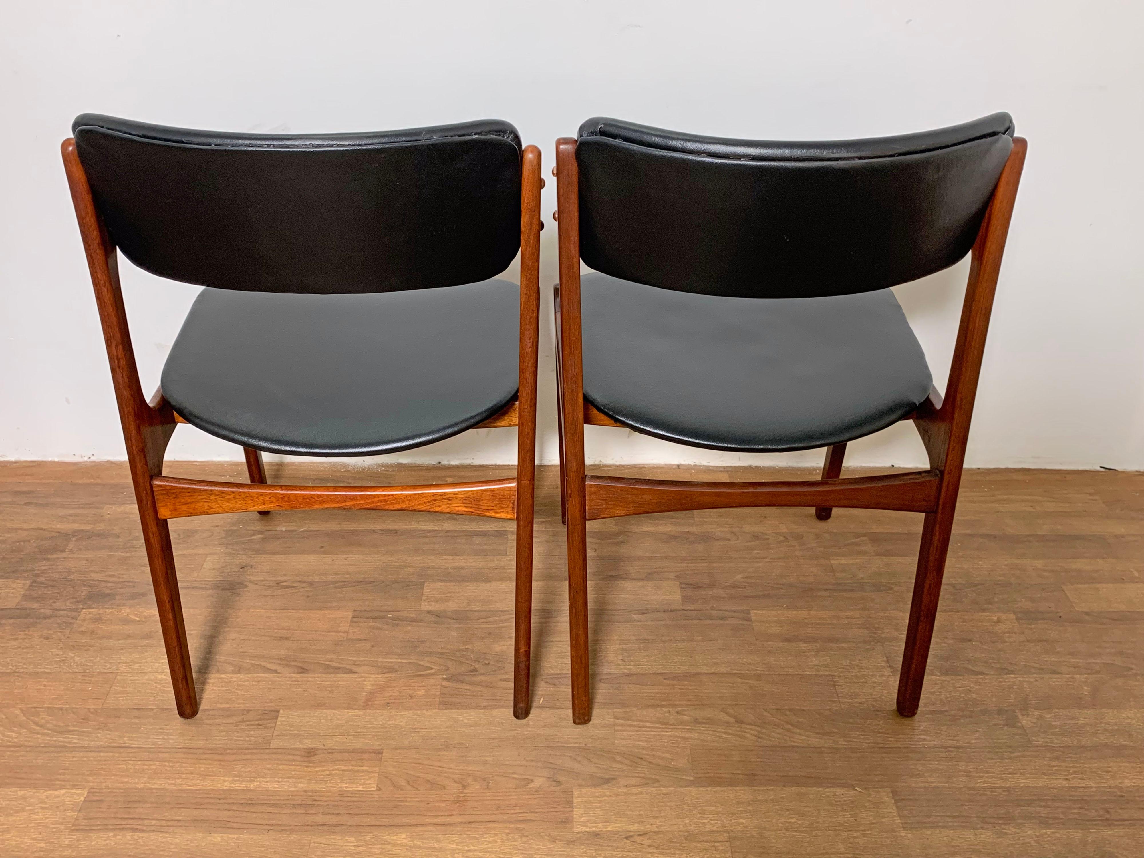 Set of Six Erik Buch Danish Teak Dining Chairs, Circa 1960s 7