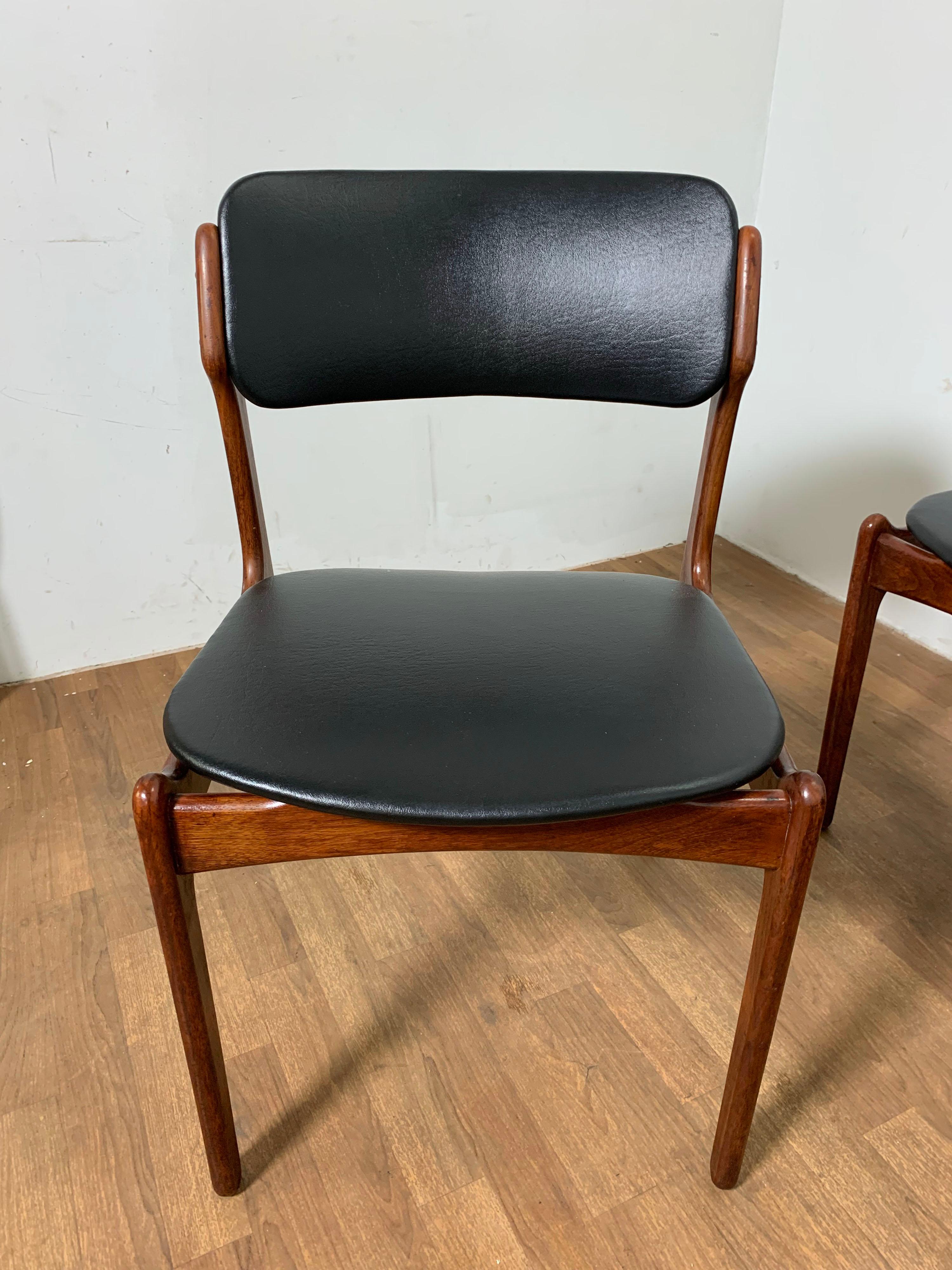 Scandinavian Modern Set of Six Erik Buch Danish Teak Dining Chairs, Circa 1960s