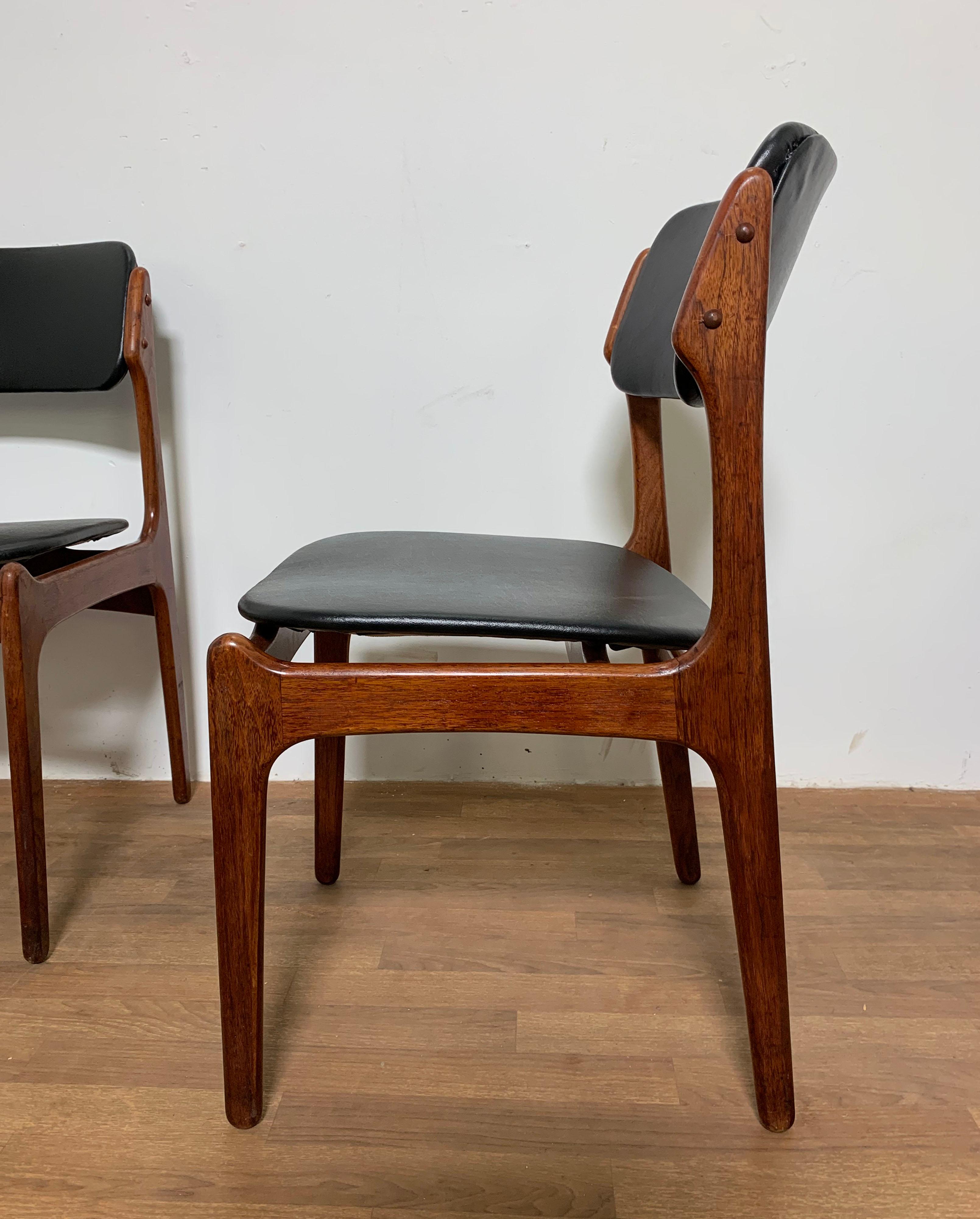 Mid-20th Century Set of Six Erik Buch Danish Teak Dining Chairs, Circa 1960s