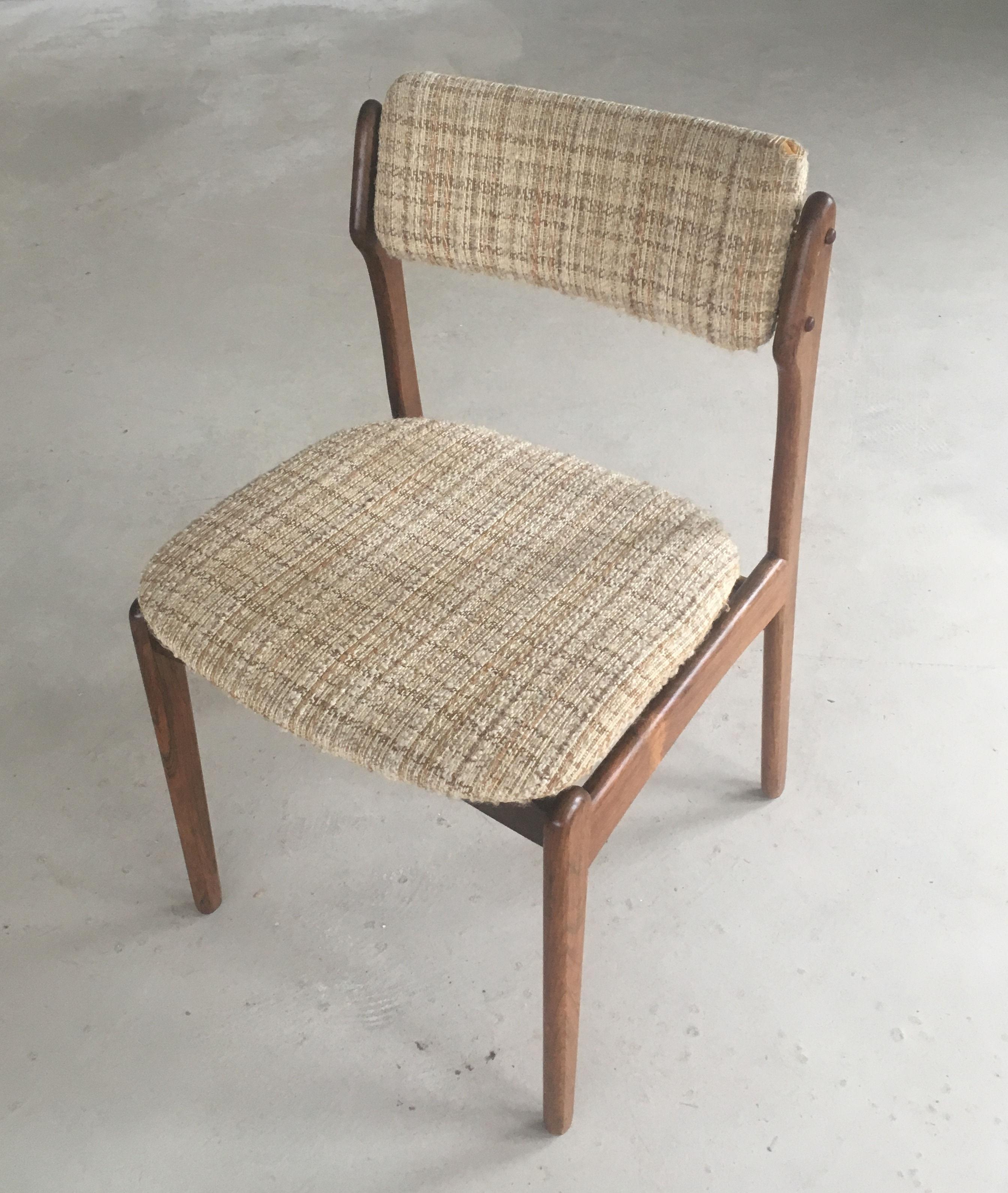 Danish Six Erik Buch Dining chairs and Two Armchairs in Rosewood - Inc. Reupholstery For Sale
