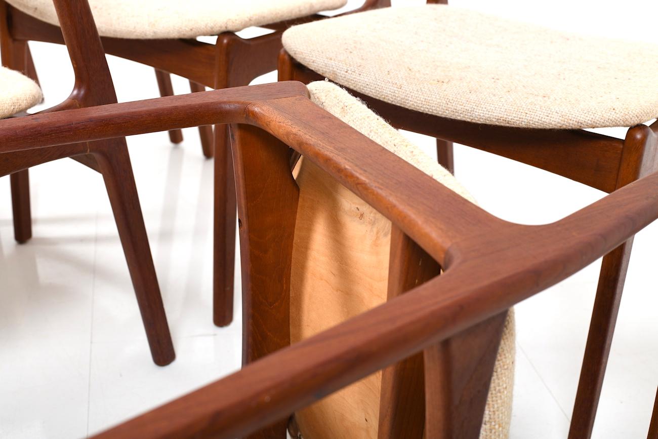 Set of Six Erik Buch Dining Chairs in Teak For Sale 5
