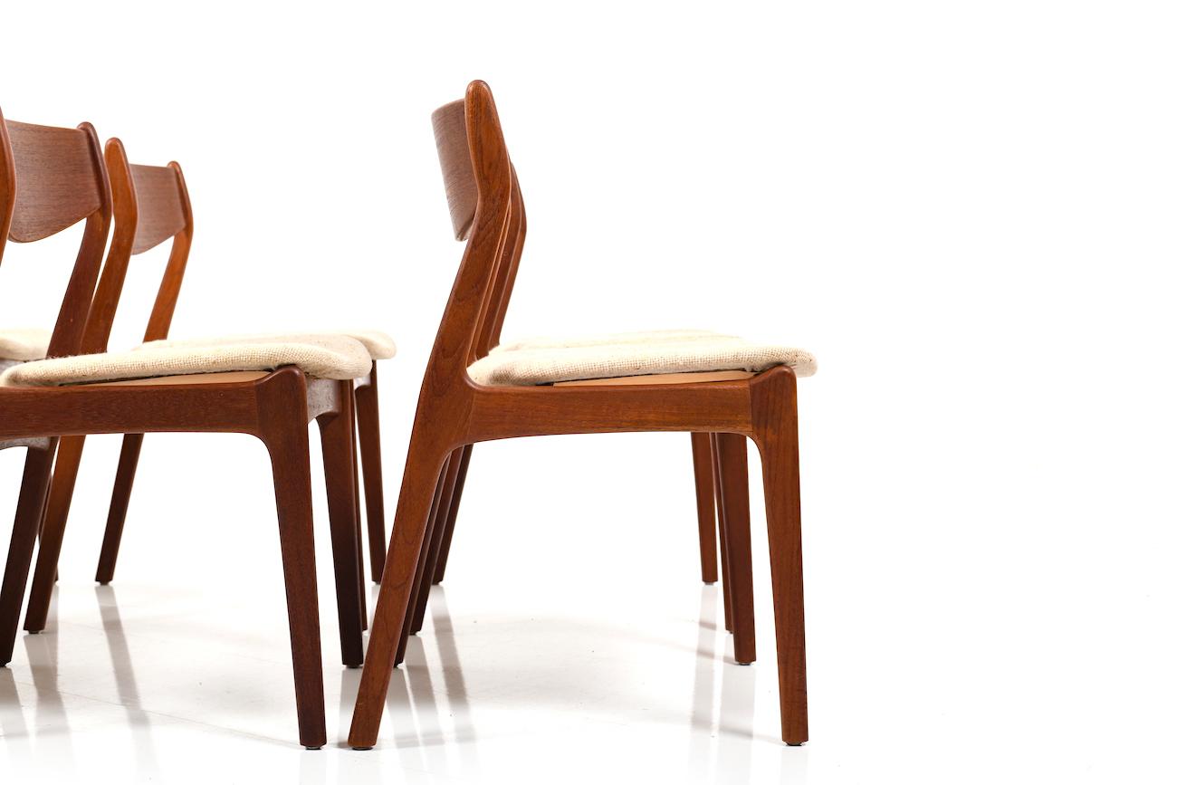 Danish Set of Six Erik Buch Dining Chairs in Teak For Sale