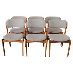 Set of Six Model-49 Dining Chairs by Erik Buch for Odense Maskinsinedkeri, 1960s